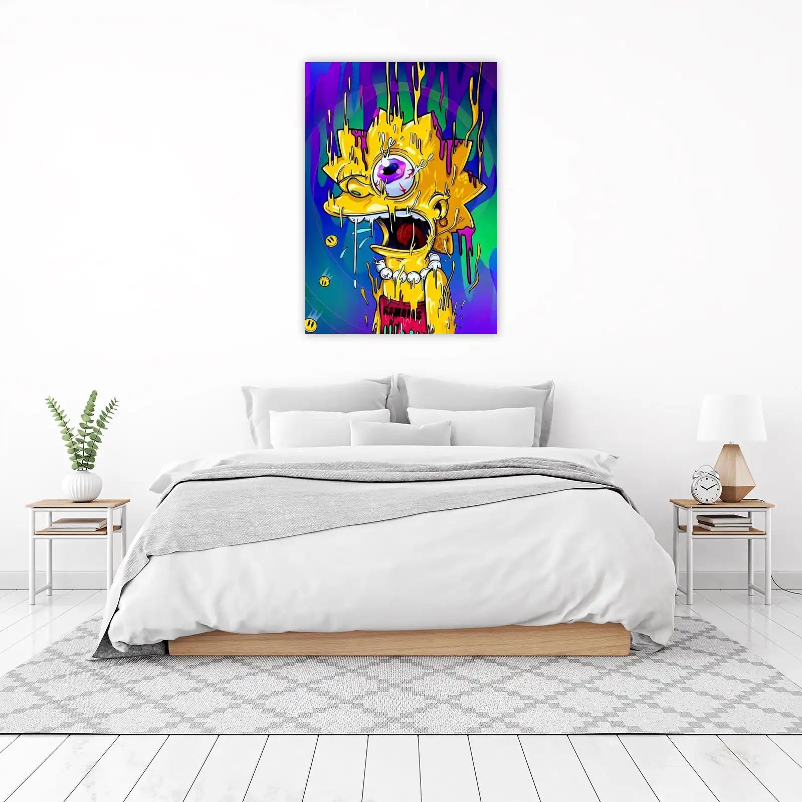 Psychedelic Lisa Simpson Dripping Wall Art
