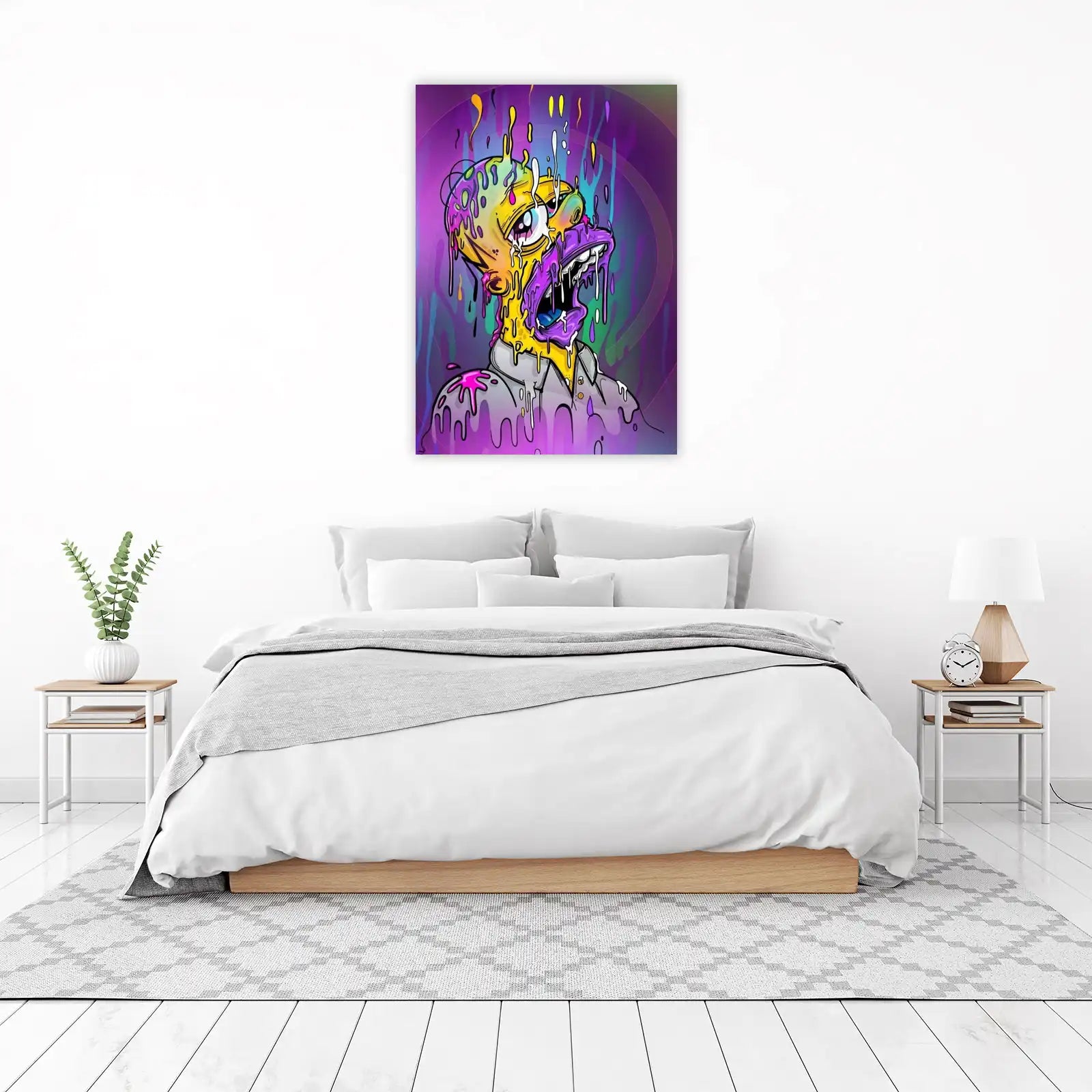 Psychedelic Drip Homer Wall Art