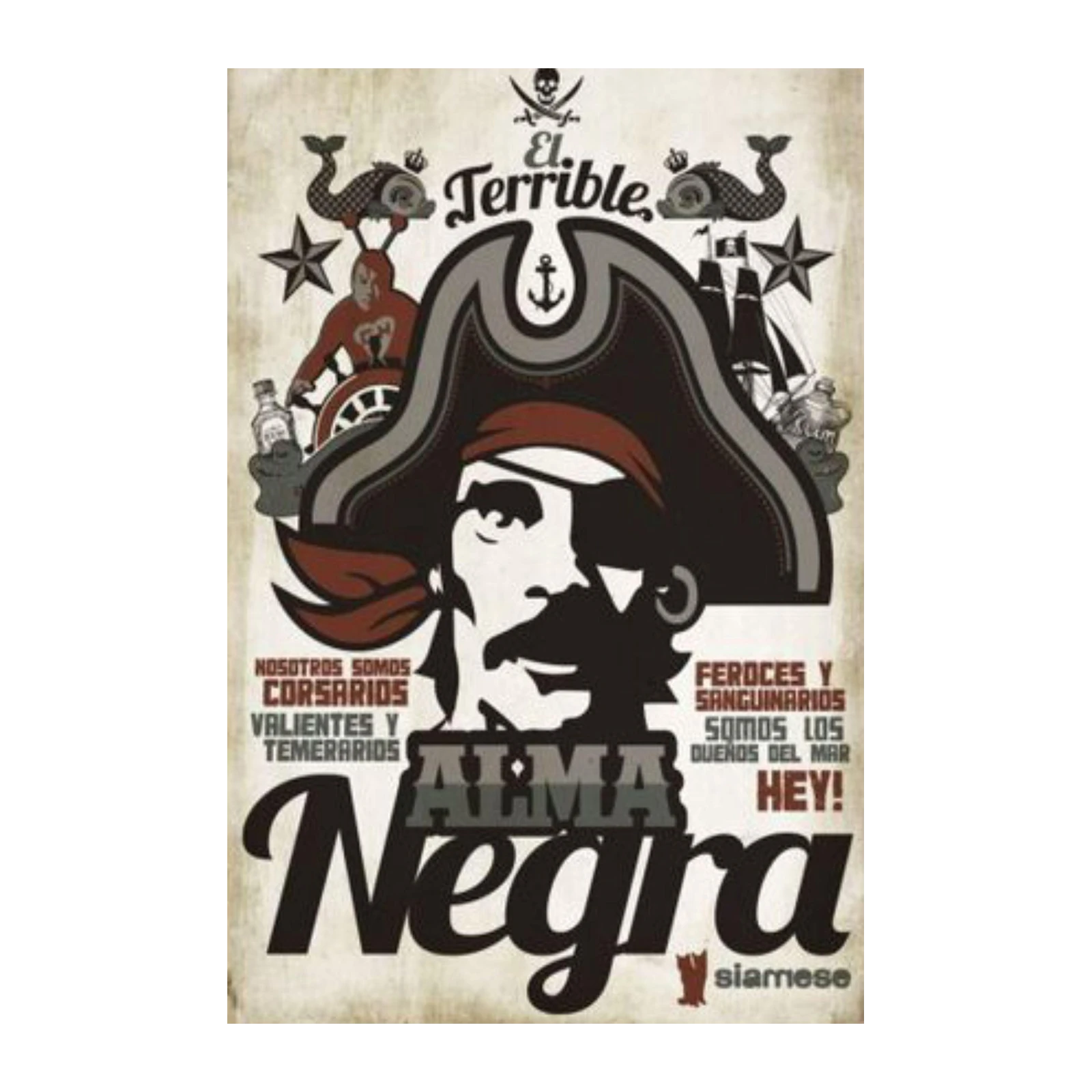 Vintage Pirate "Alma Negra" Wall Art