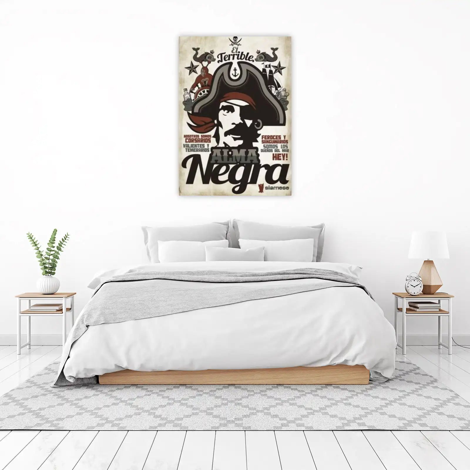 Vintage Pirate "Alma Negra" Wall Art