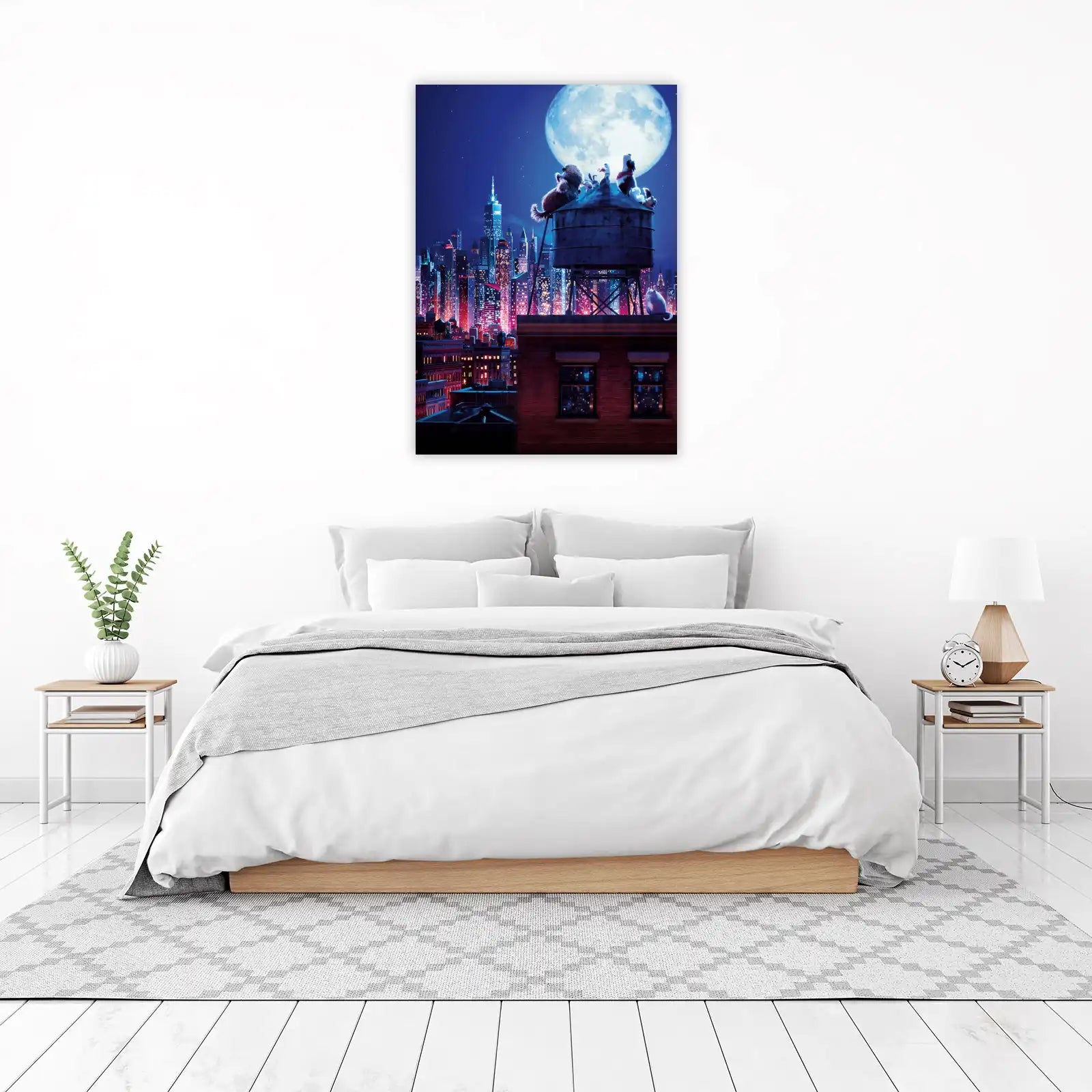 Cute Pets Rooftop Adventure Wall Art