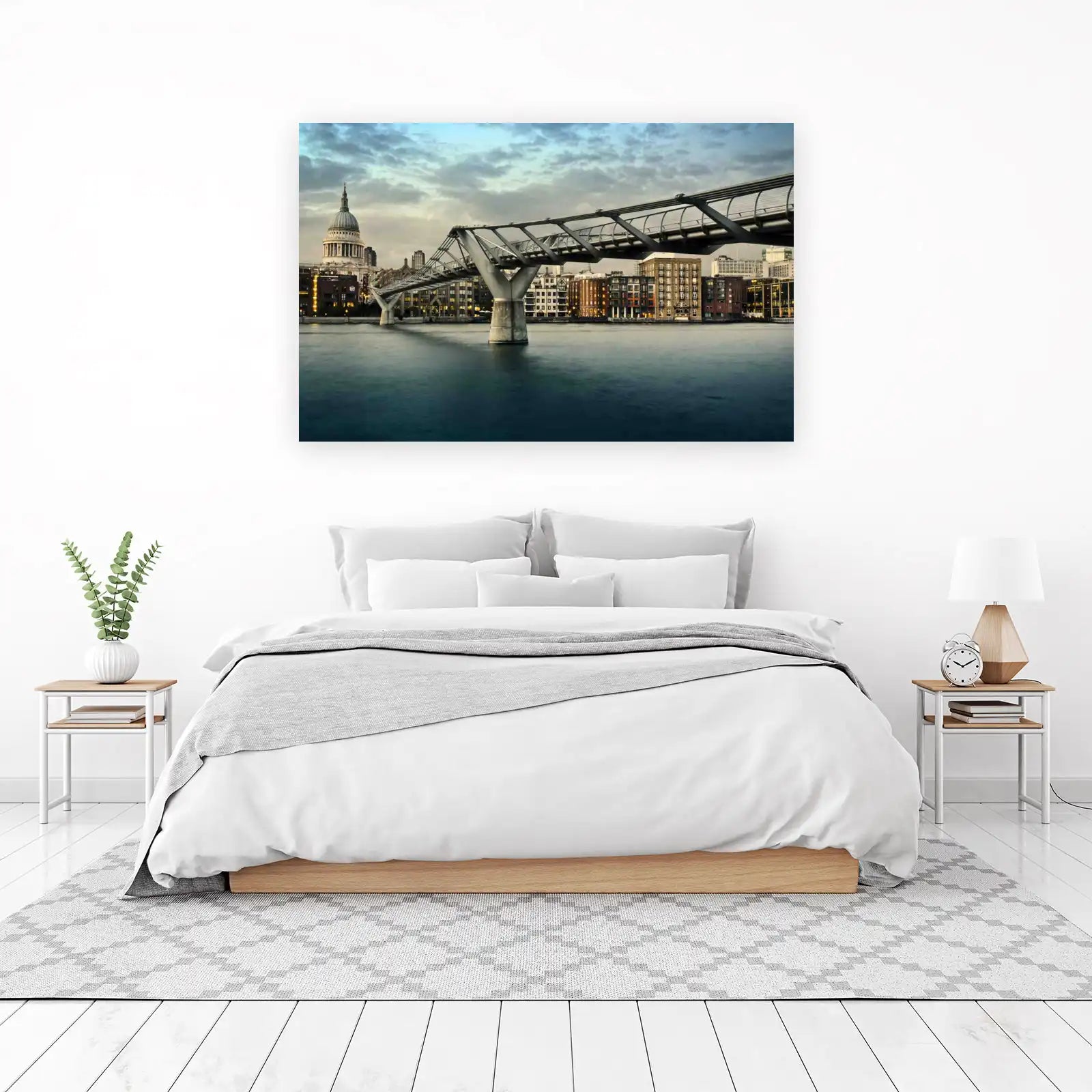 London Skyline Millennium Bridge Wall Art