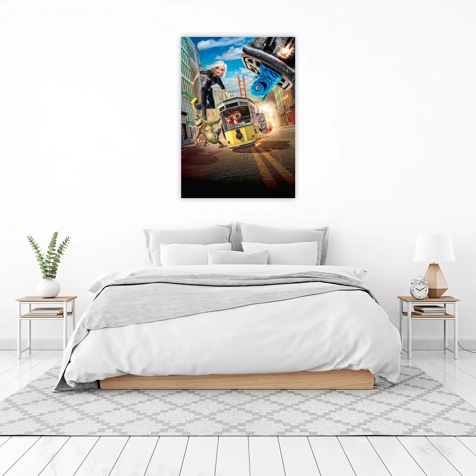 Monsters vs Aliens San Francisco Action Wall Art
