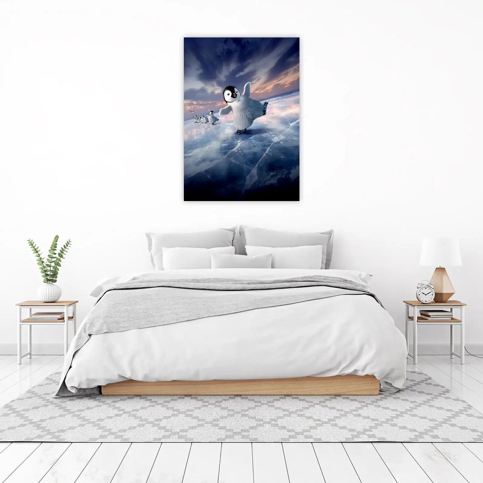 Happy Feet Penguin Ice Skating Wall Art