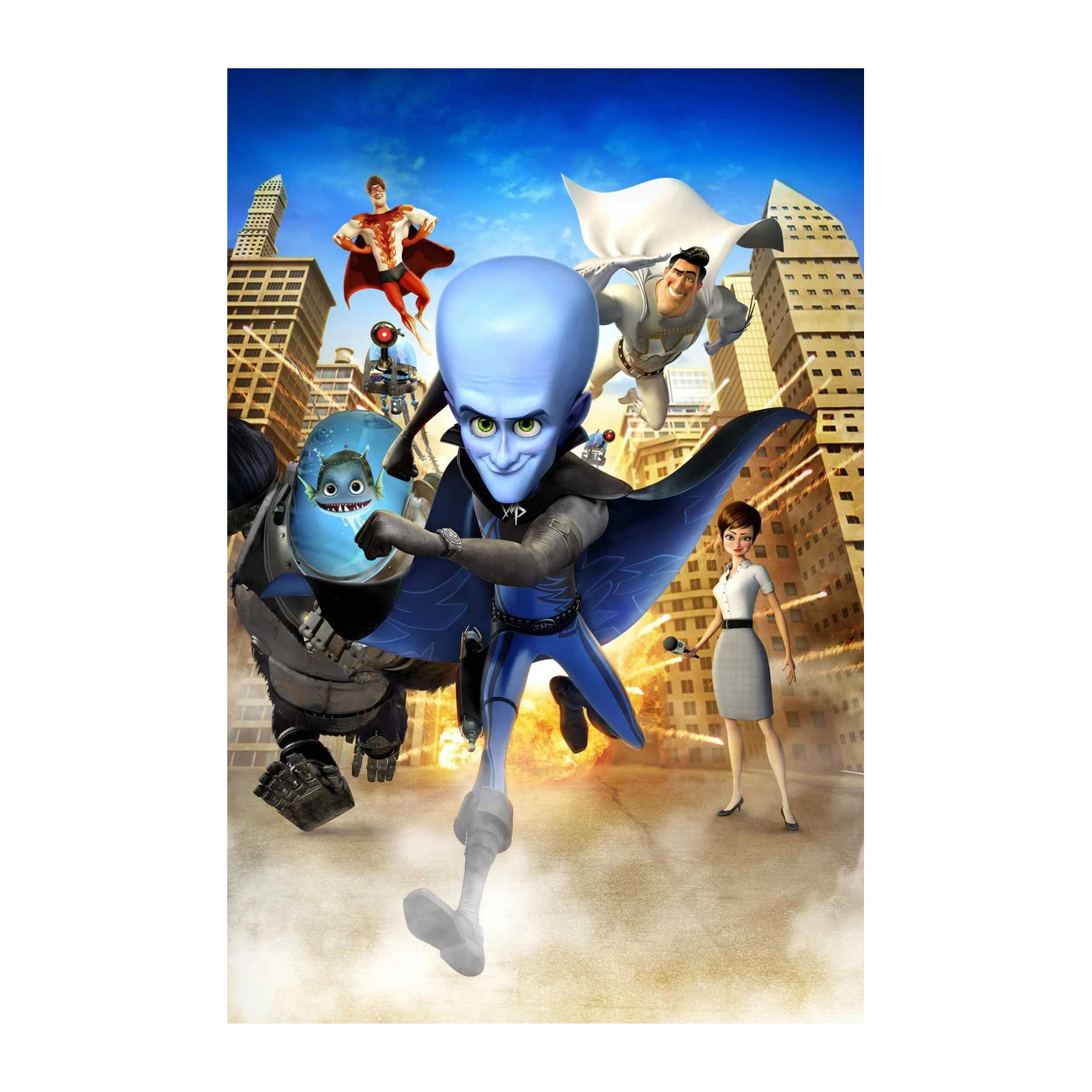 Megamind Action Scene Wall Art