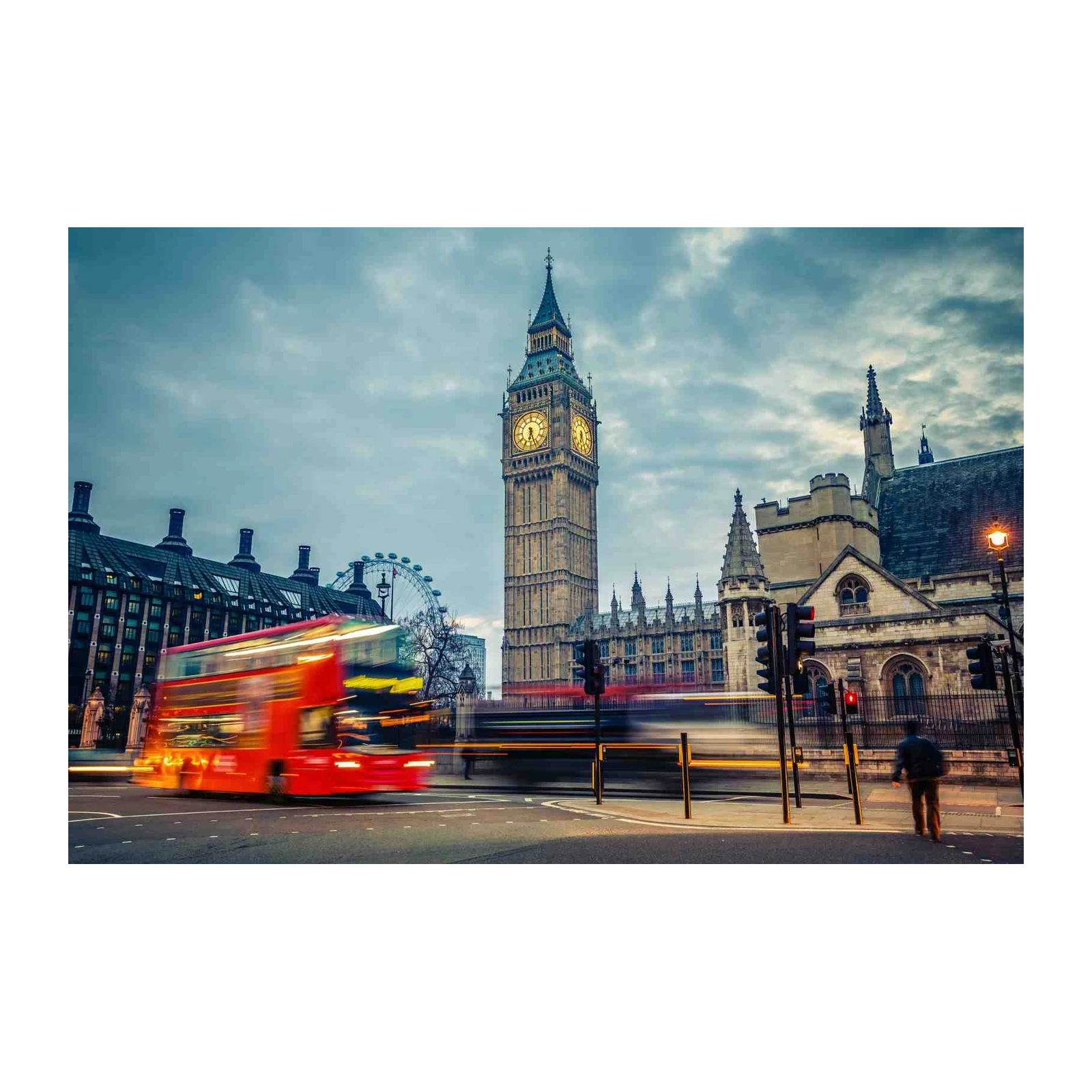 Iconic London Big Ben & Bus Wall Art