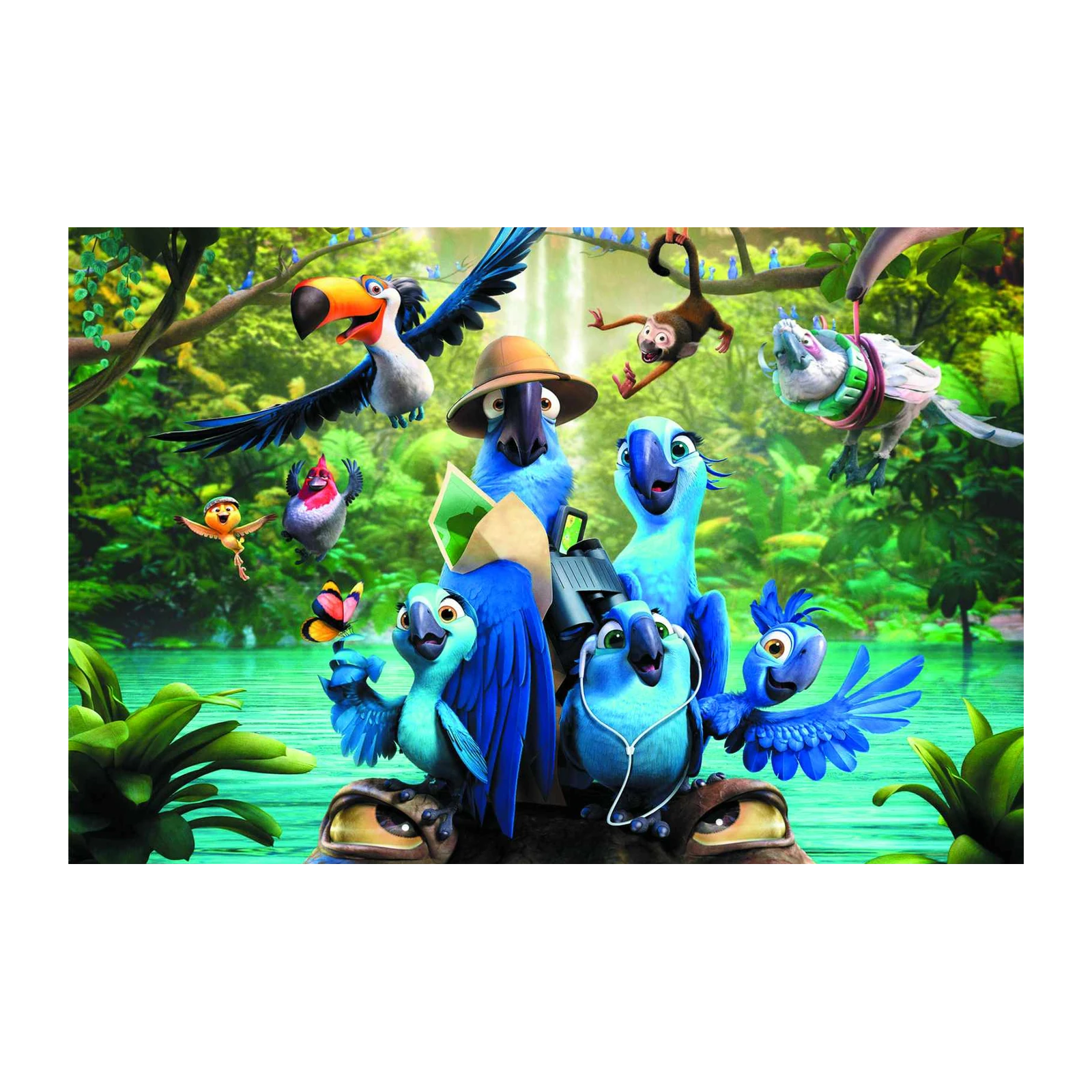 Vibrant Jungle Birds Adventure Wall Art