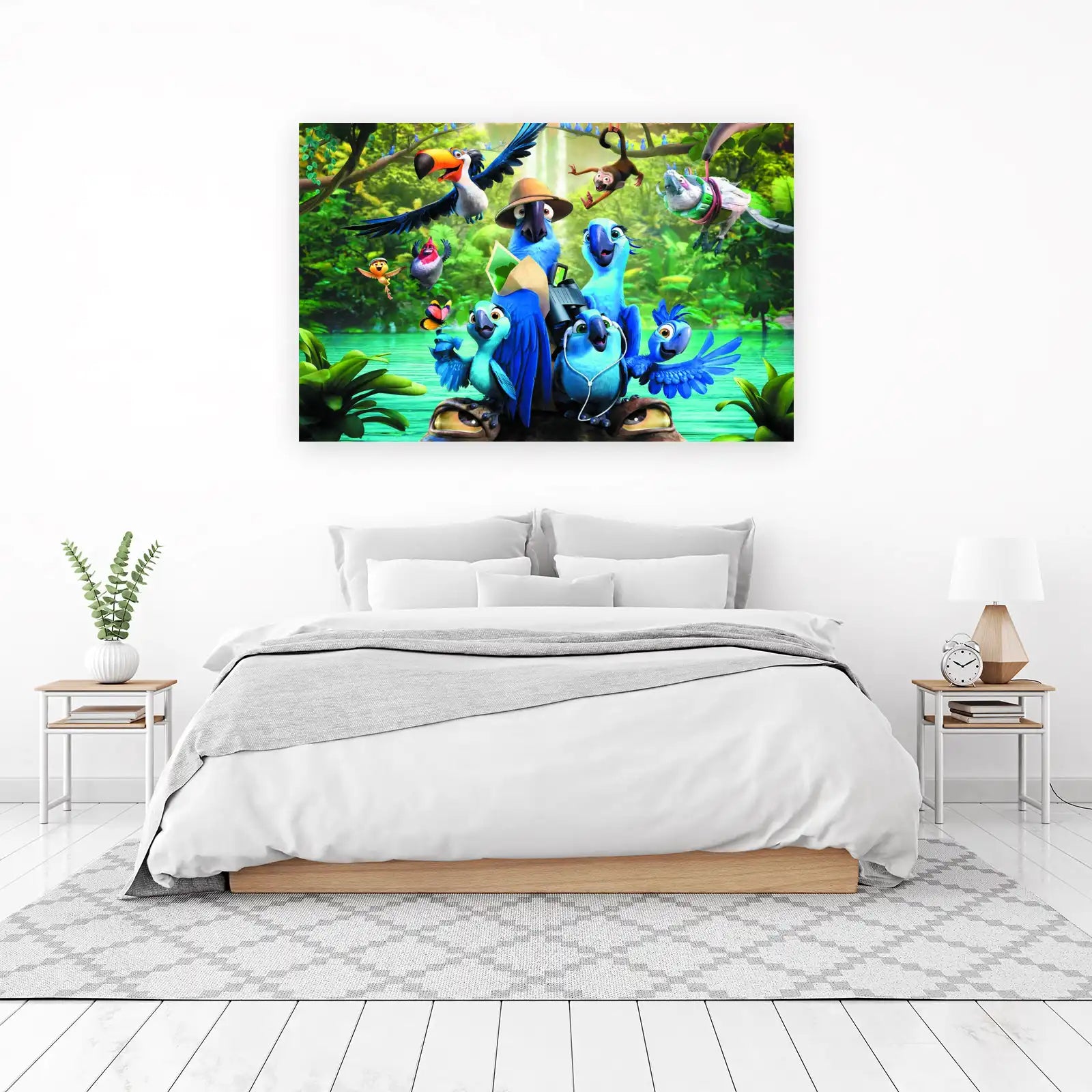 Vibrant Jungle Birds Adventure Wall Art