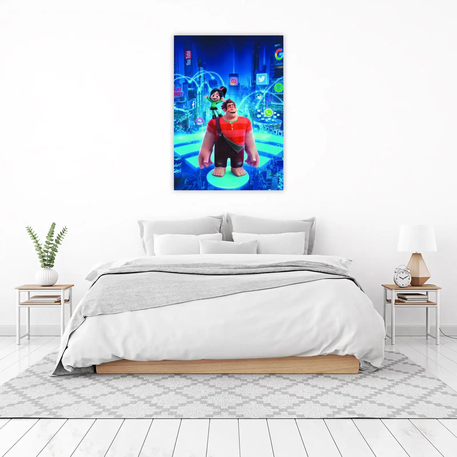 Wreck-It Ralph & Vanellope Cyber City Wall Art