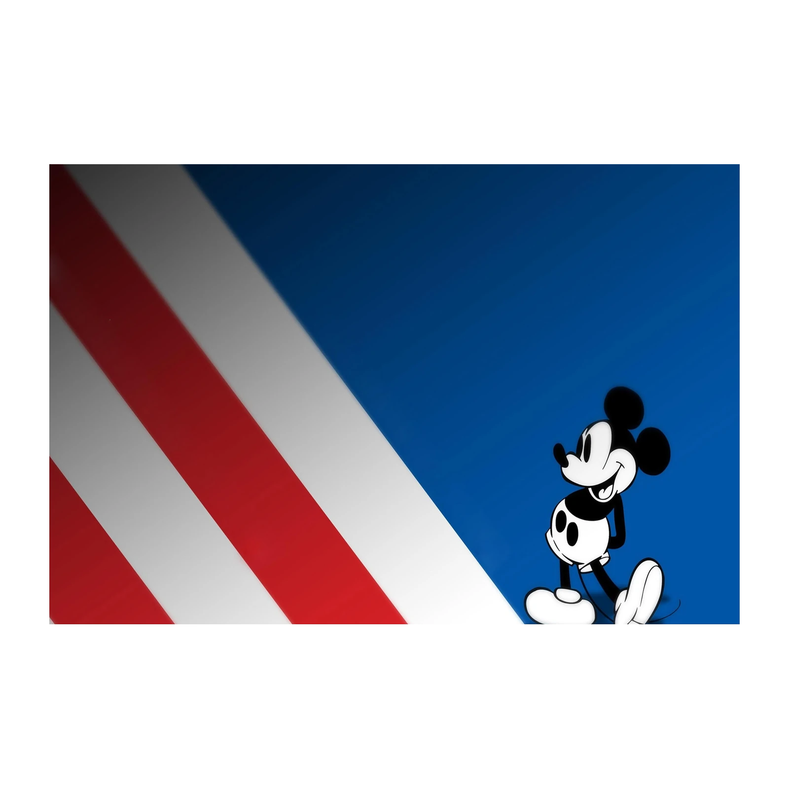 Retro Mickey USA Stripes Wall Art