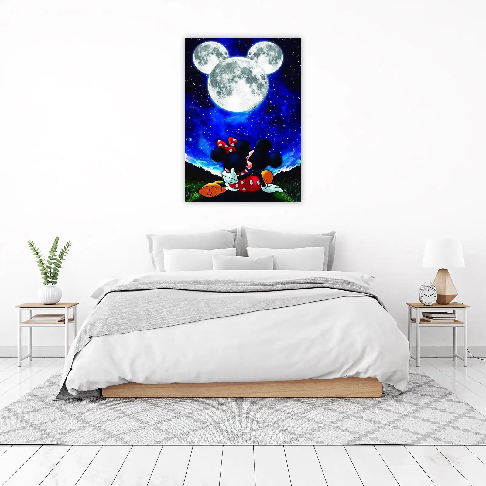 Mickey & Minnie Moonlit Kiss Wall Art