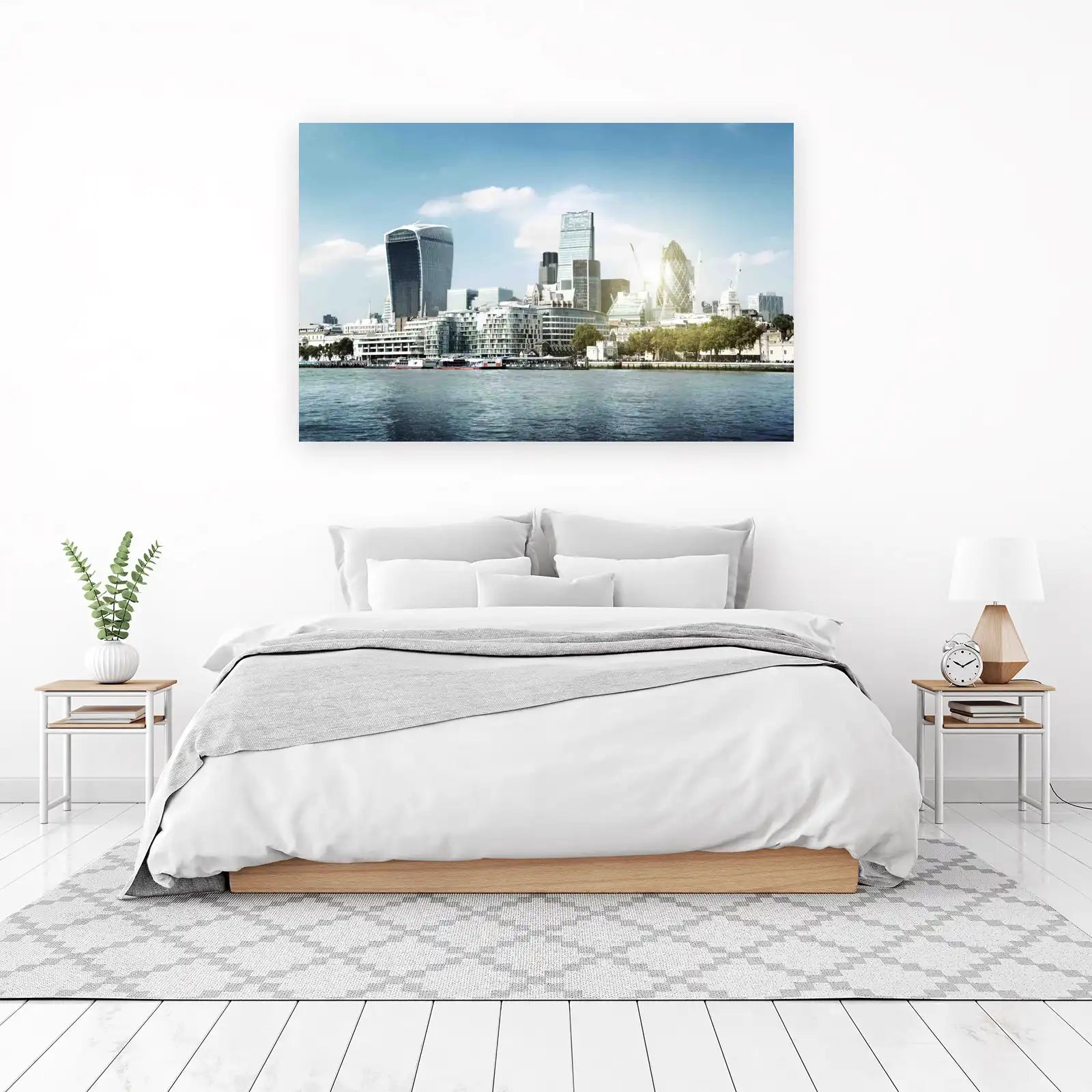 London Skyline River View Wall Art