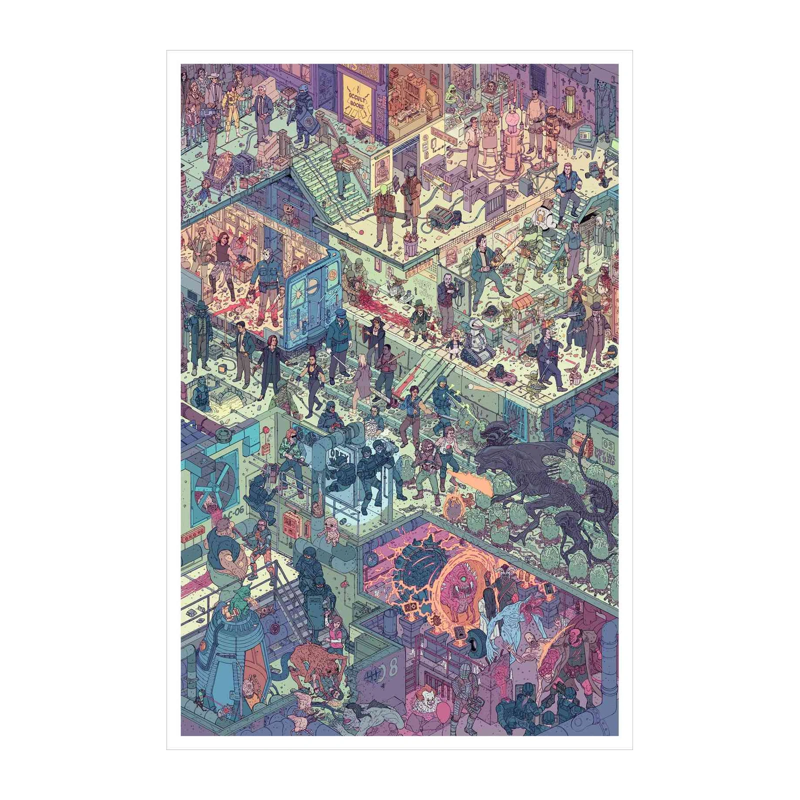 Horror Icons Battle Royal Poster Wall Art