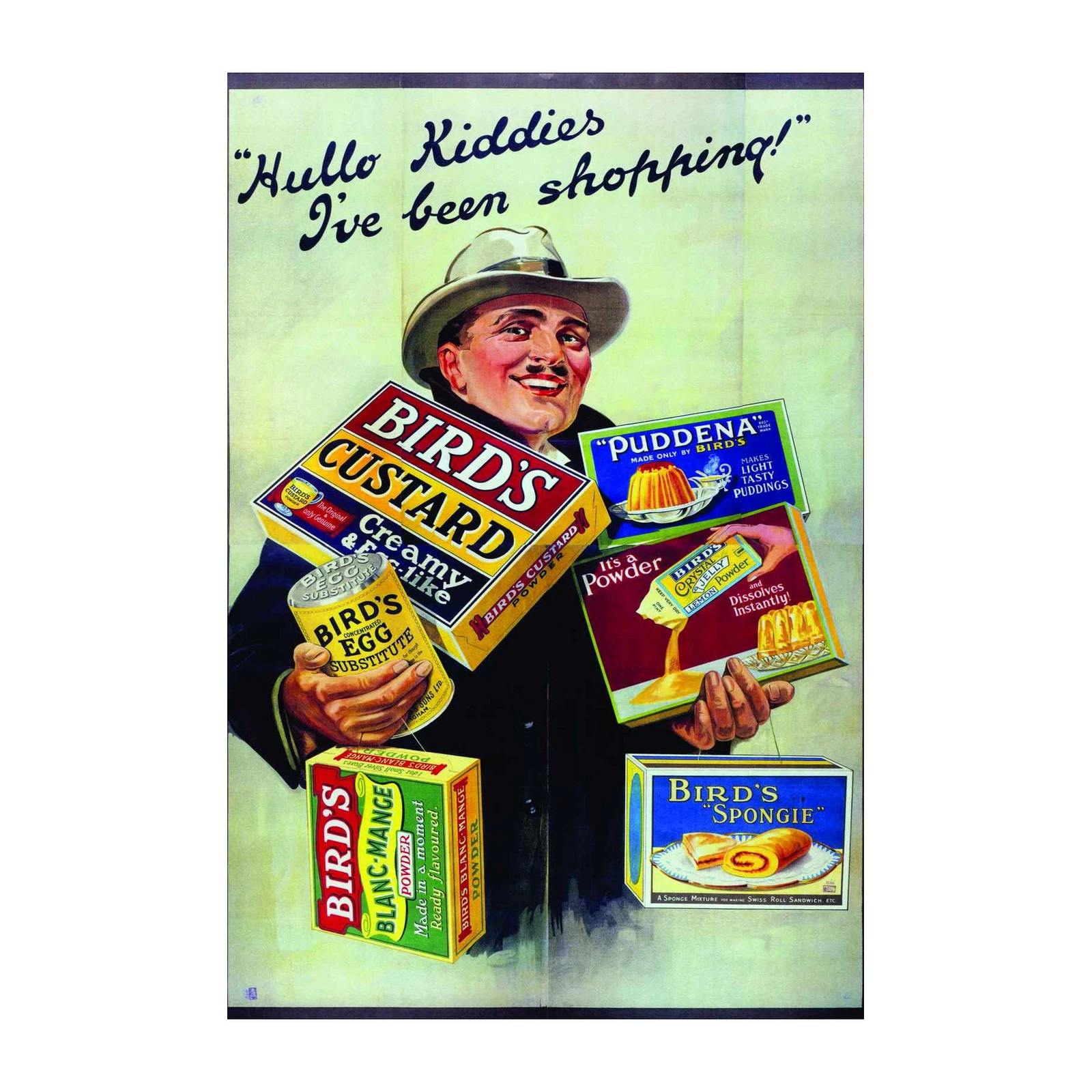 Vintage Bird's Custard & Jelly Art Wall Art