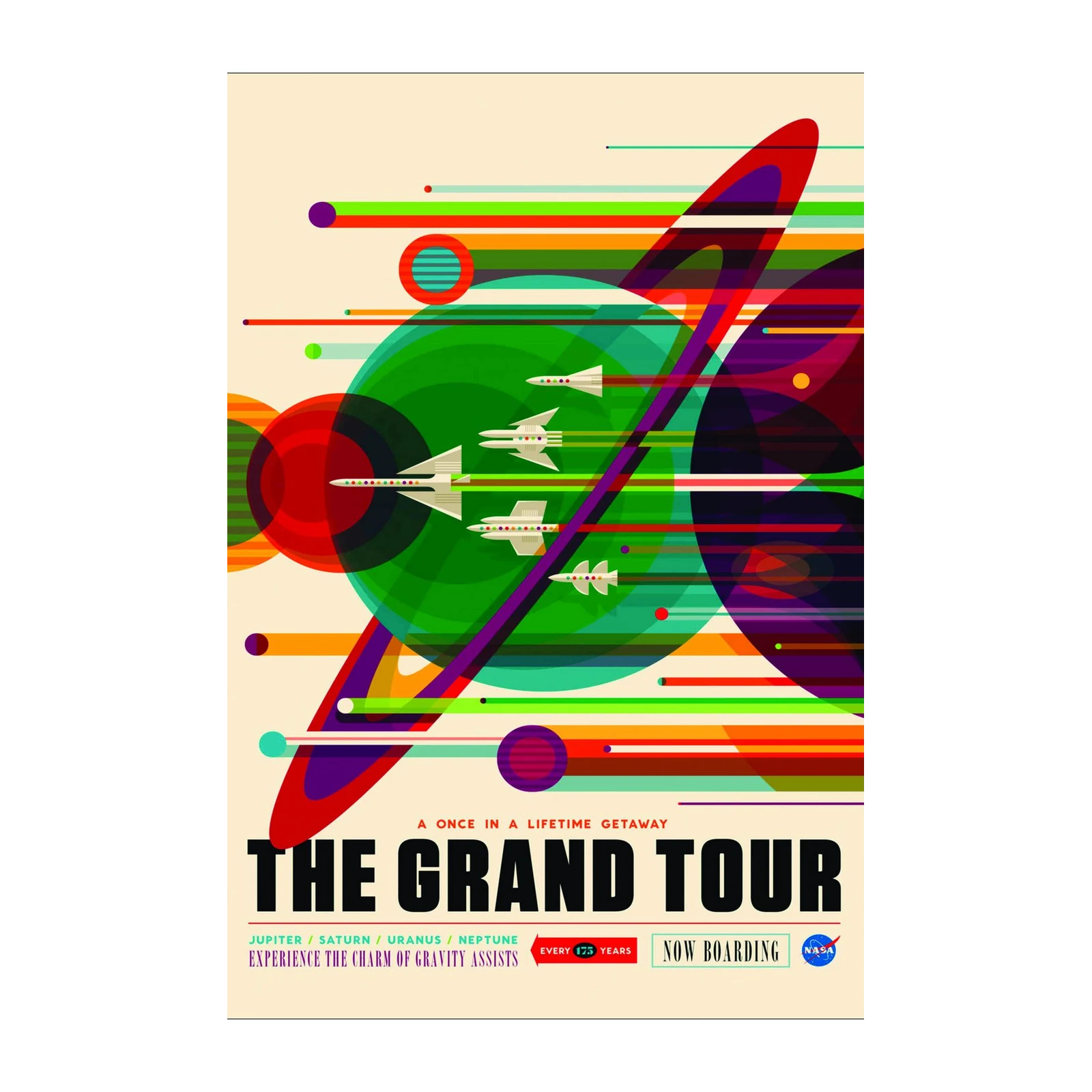 Retro Space Grand Tour Wall Art