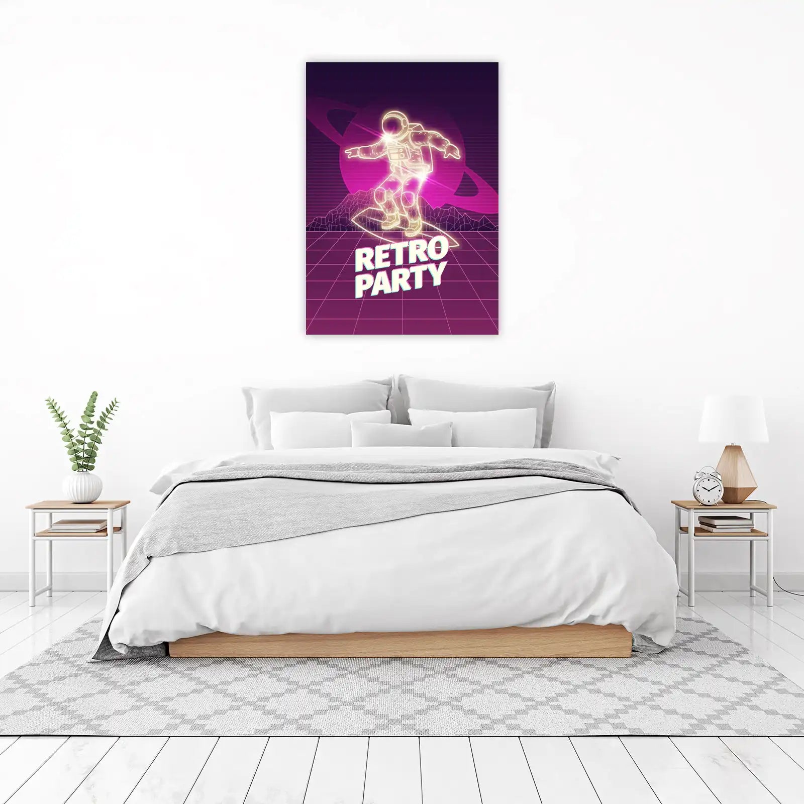 Retro Astronaut Space Party Wall Art