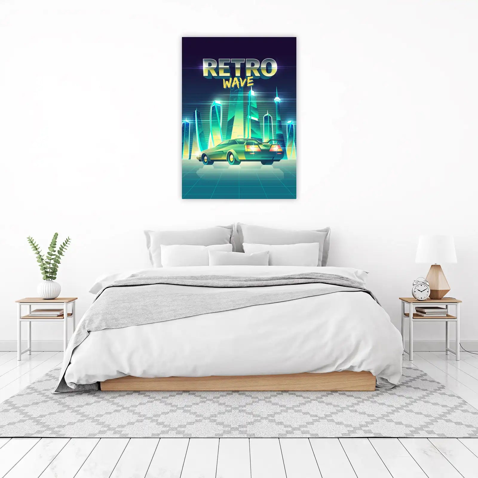Retro Cyberpunk Car Wall Art