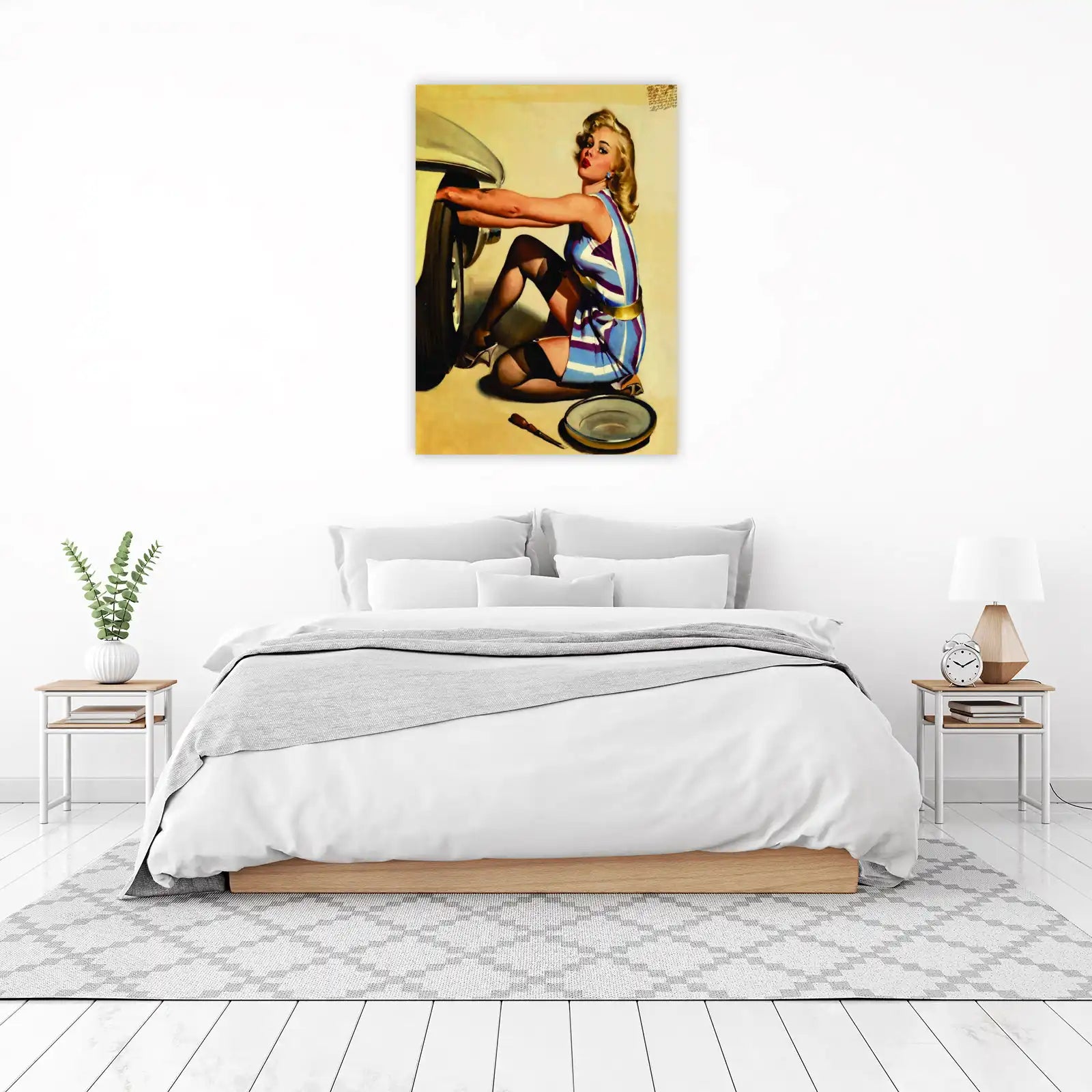 Retro Pin-Up Mechanic Wall Art