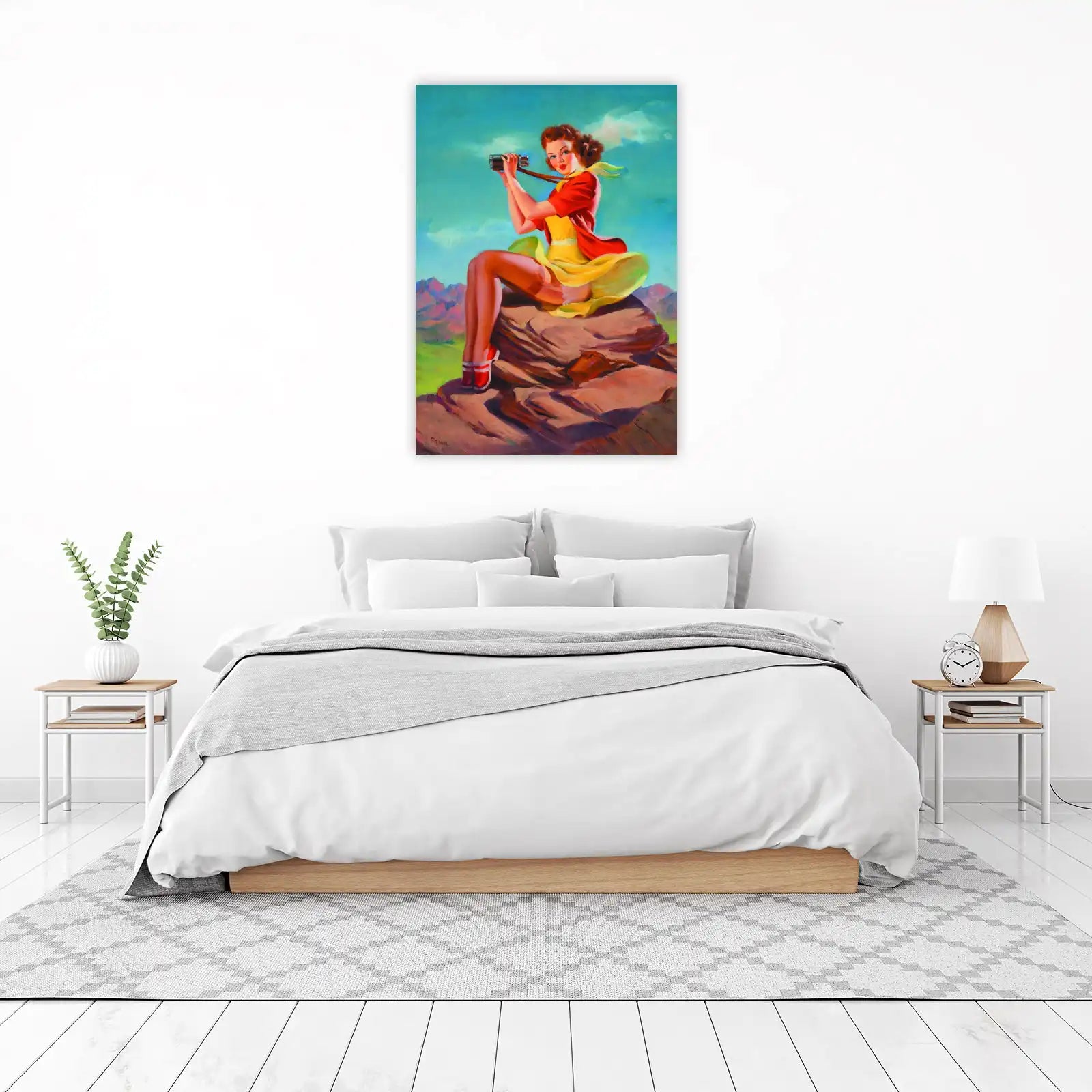 Retro Explorer Pinup Vintage Art Wall Art