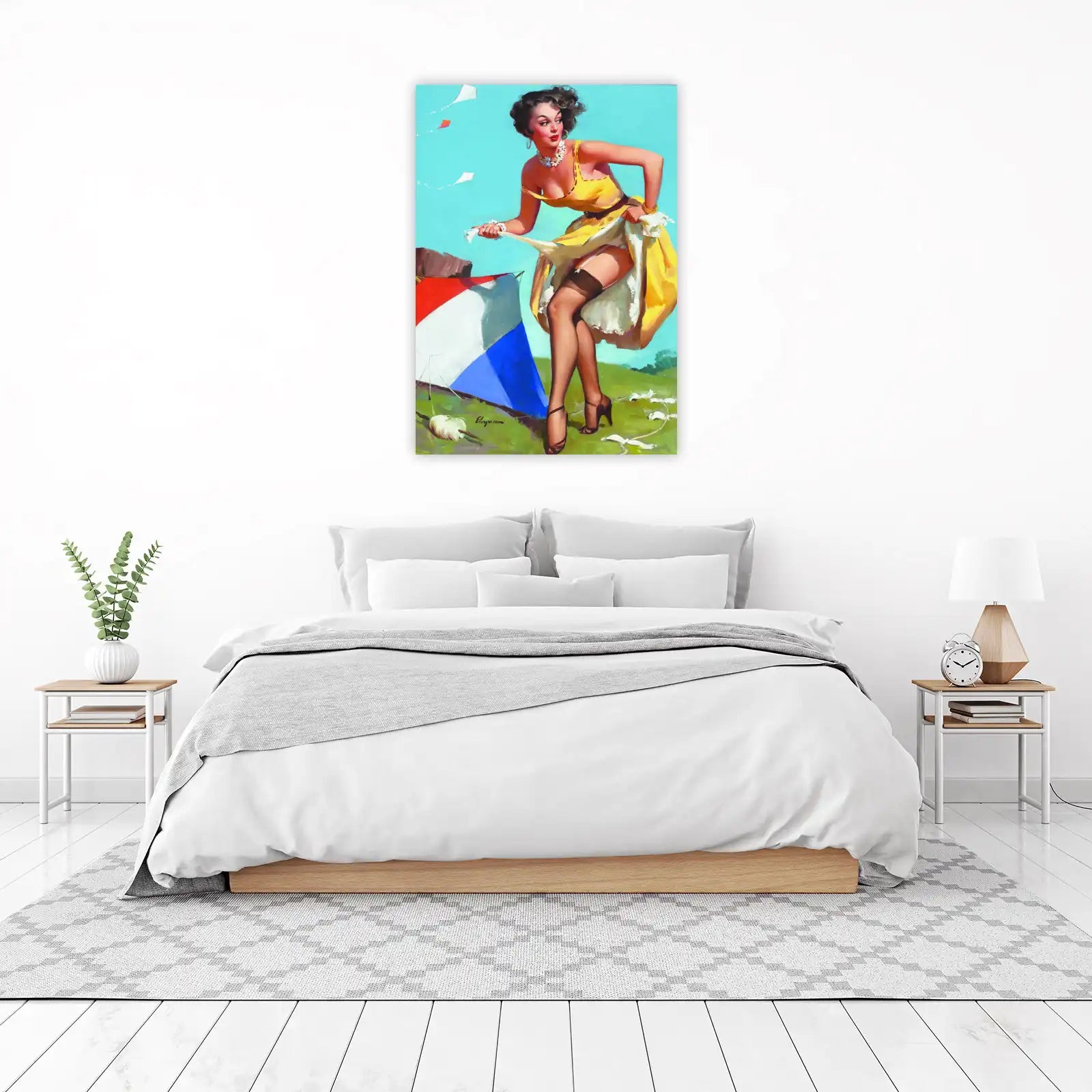 Retro Summer Kite Fun Wall Art