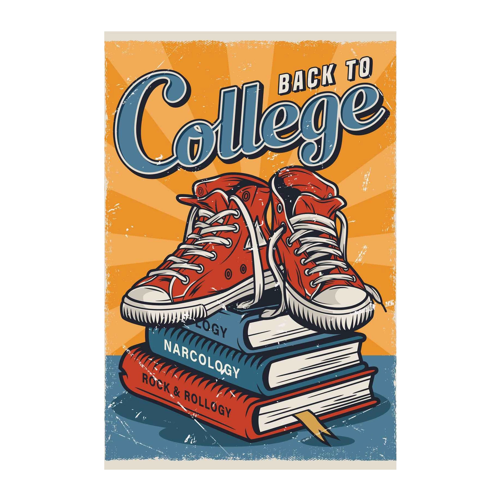 Retro Back to College Wall Art