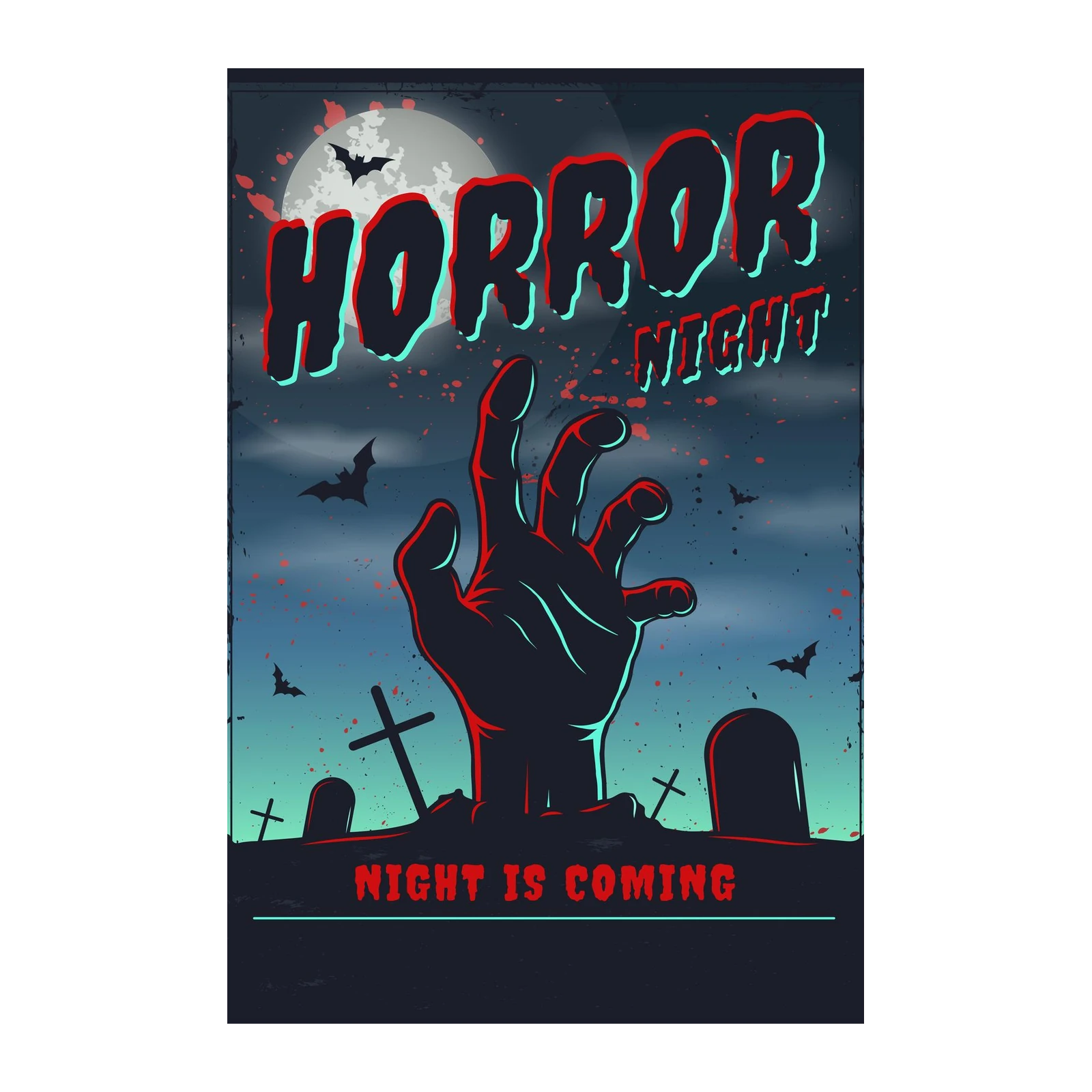 Spooky Zombie Hand Horror Night Wall Art