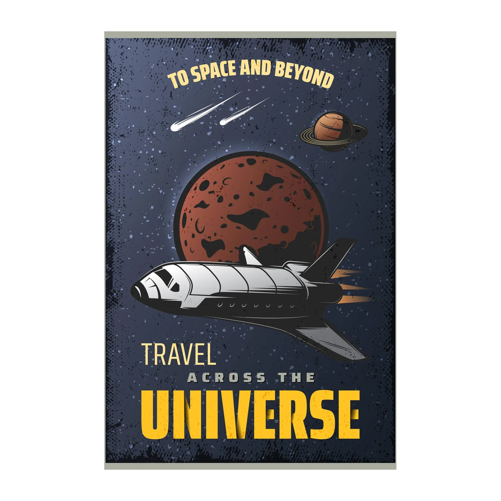 Retro Space Shuttle Adventure Wall Art