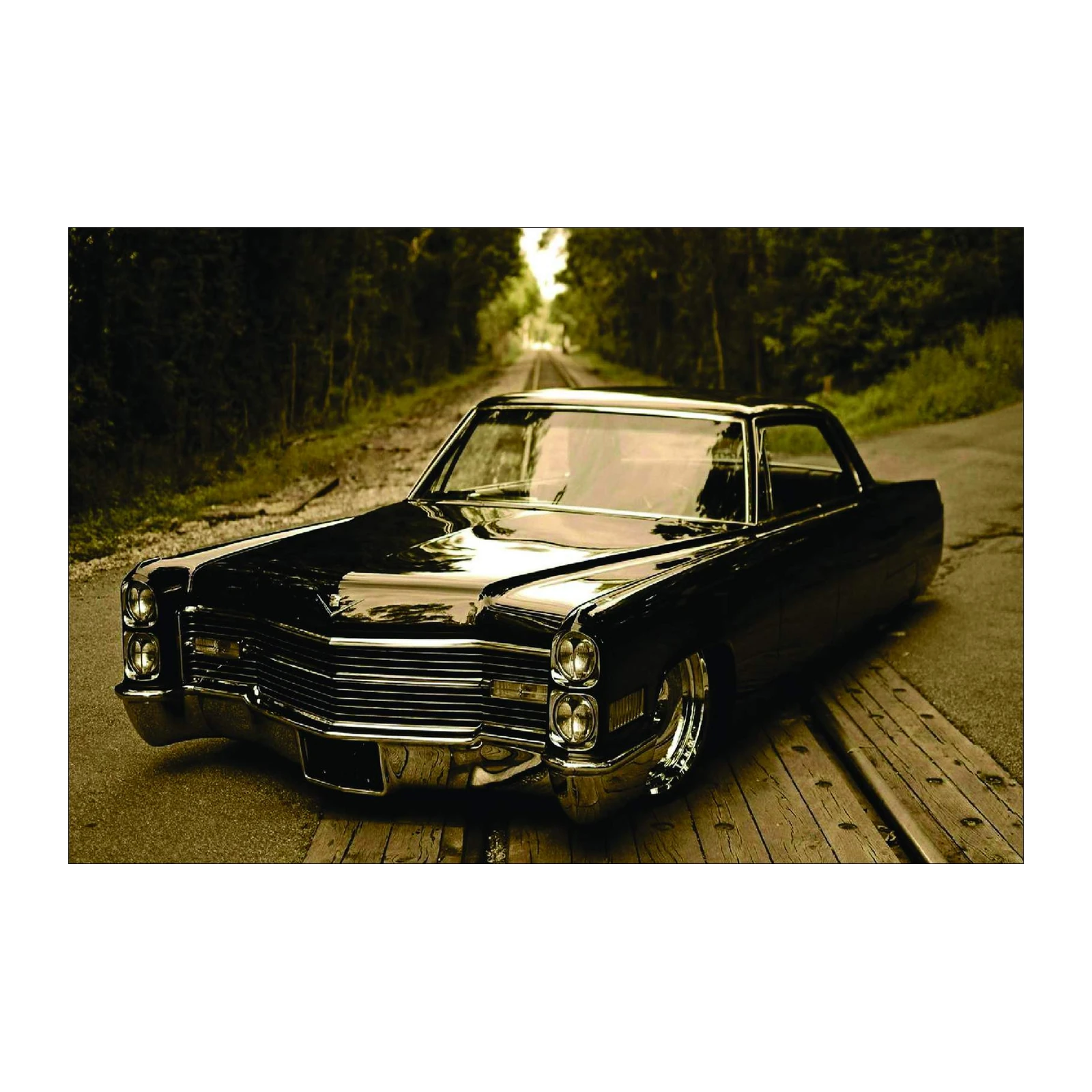 Vintage Black Cadillac Wall Art Wall Art