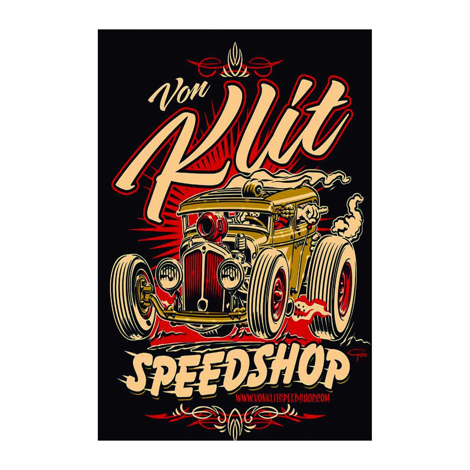 Hot Rod Speedshop Von Klít Wall Art