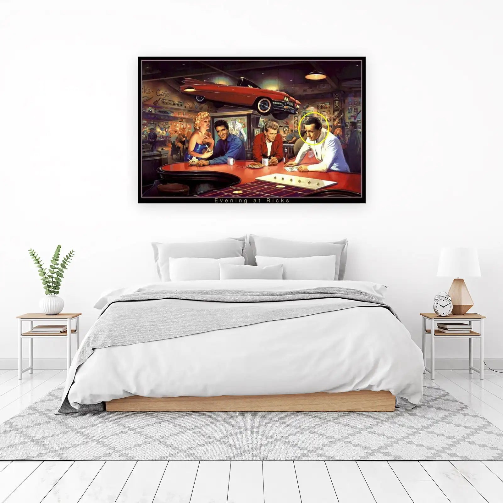 Retro Diner Vibes Elvis & James Dean Wall Art