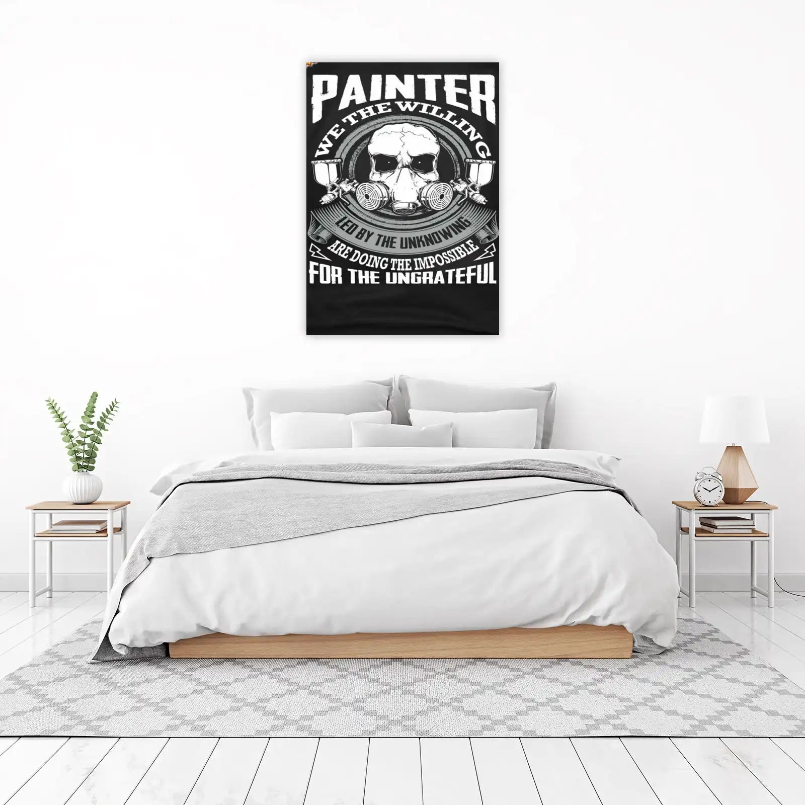 Painter Skull Gas Mask Wall Art