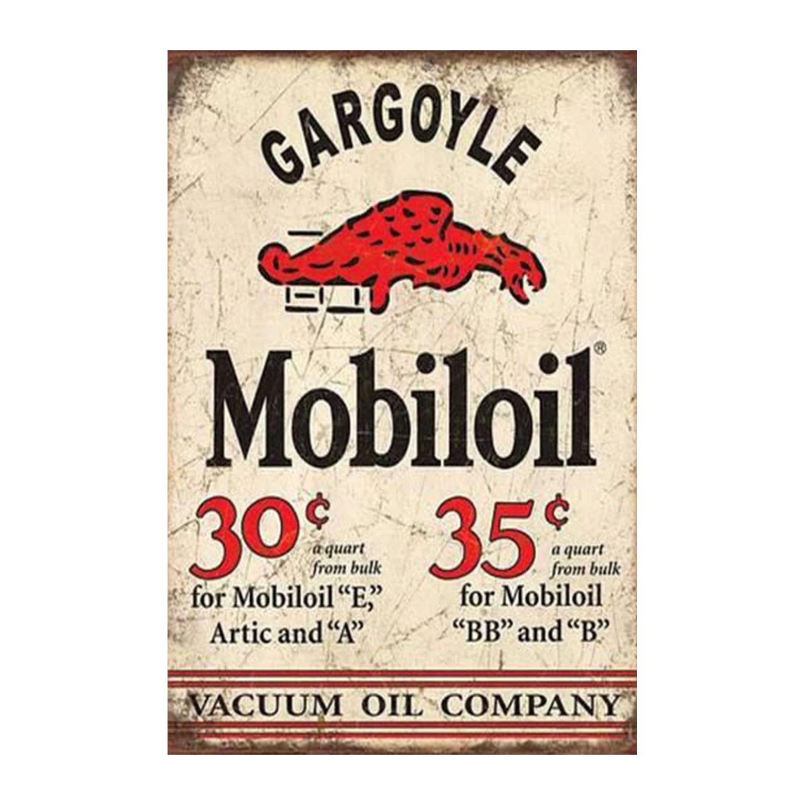 Vintage Gargoyle Mobiloil Art Wall Art