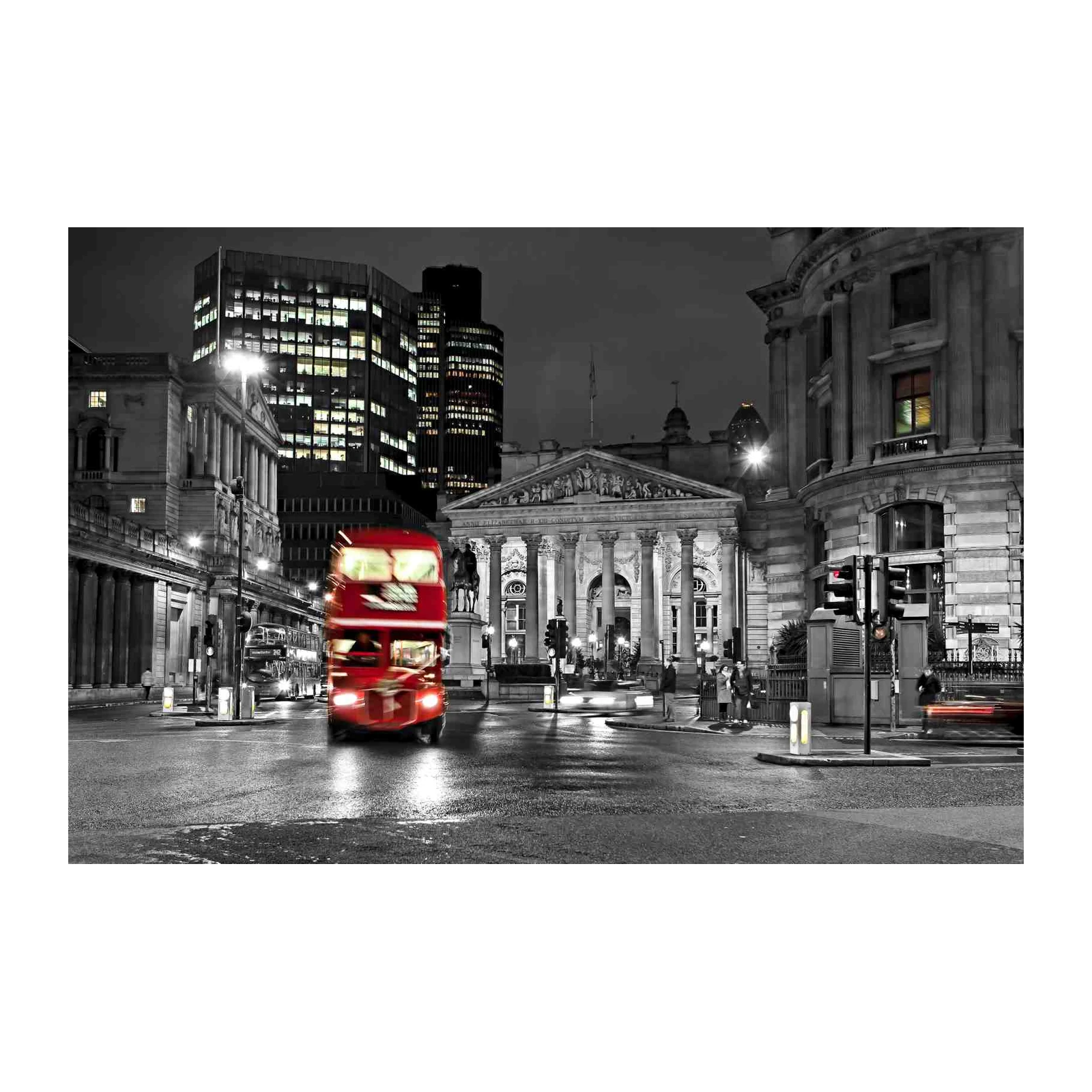 Iconic London Red Bus Street Scene Wall Art