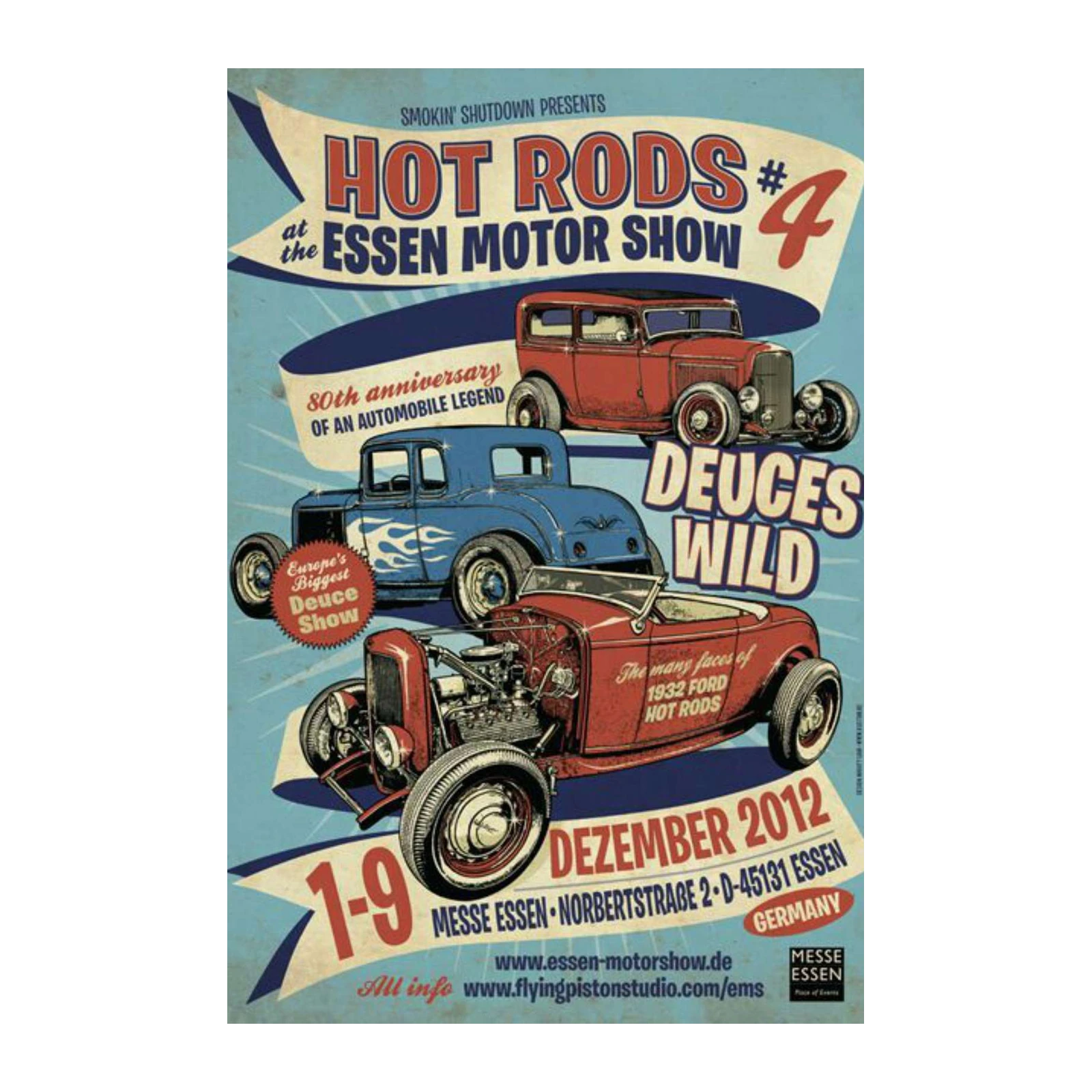 Retro Hot Rods Essen Motor Show Wall Art