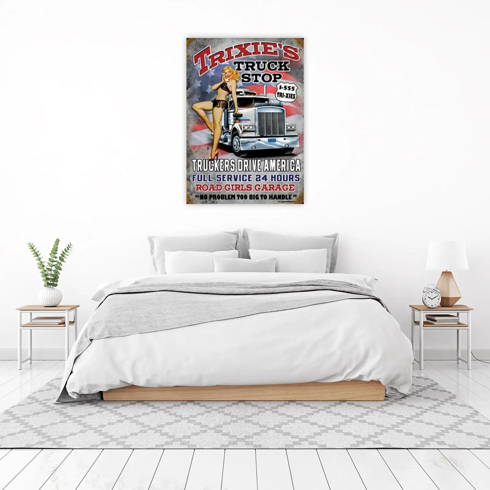 Retro Pin-Up Truck Stop Wall Art