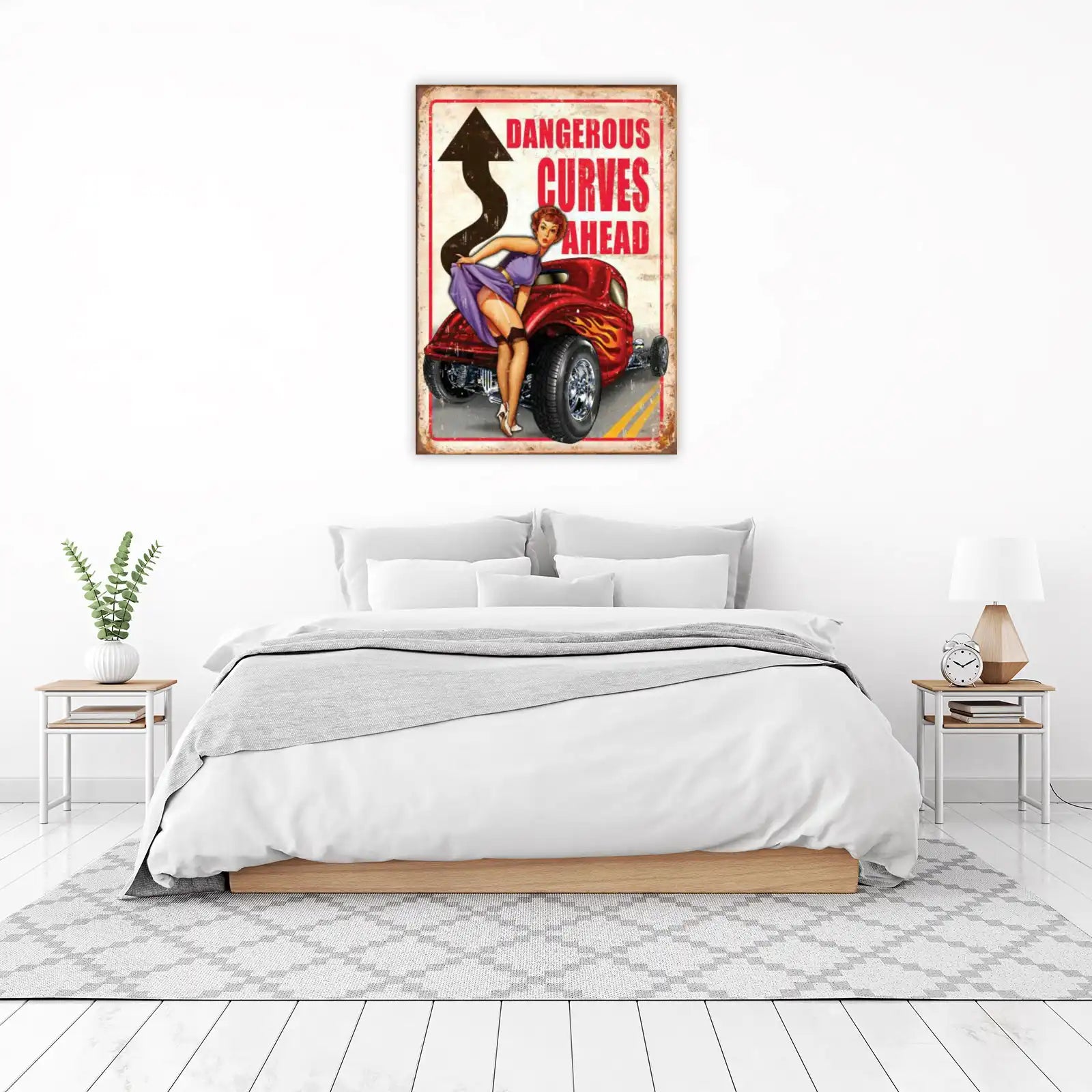 Vintage Pin-Up Hot Rod Wall Art