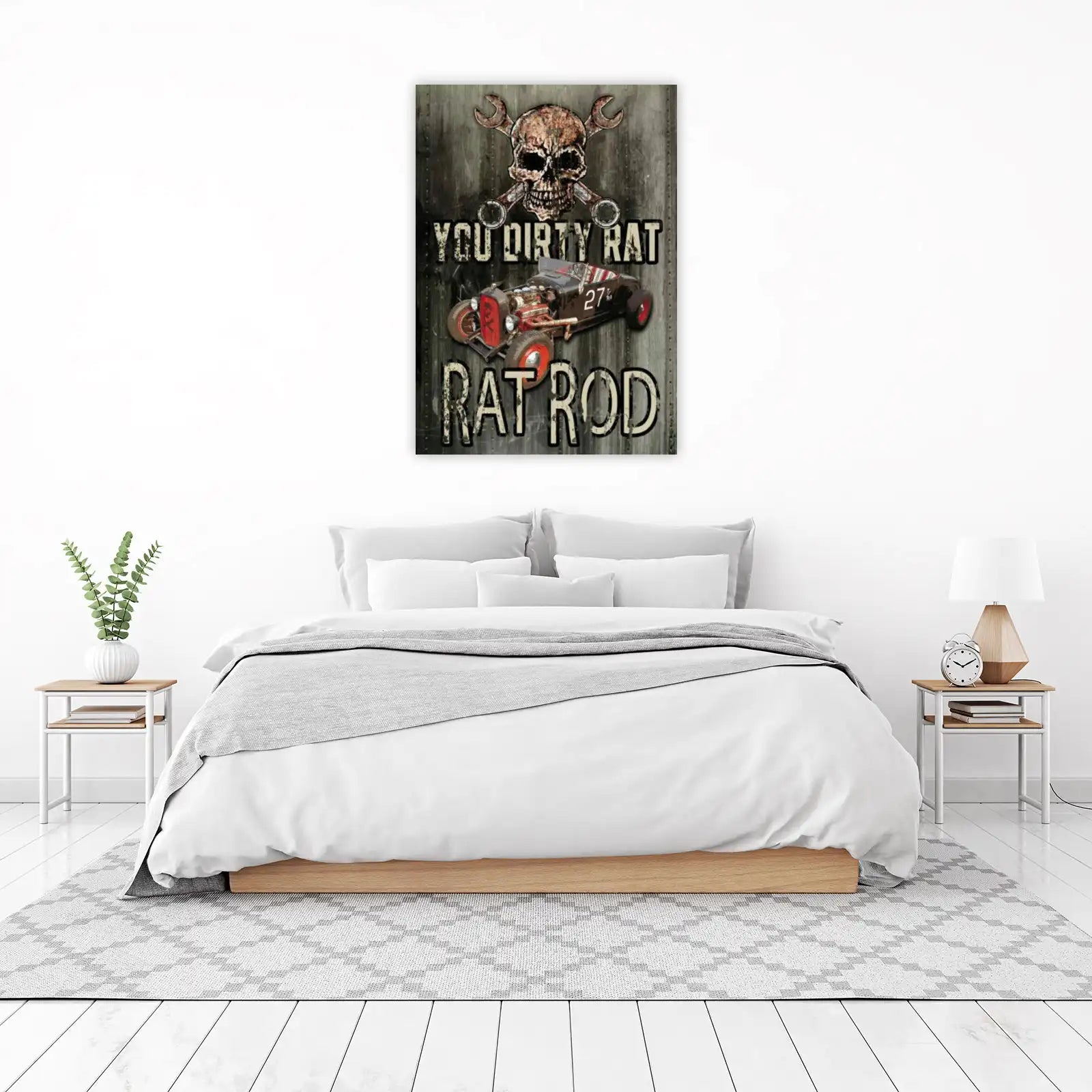 Rat Rod Skull & Wrench Wall Art