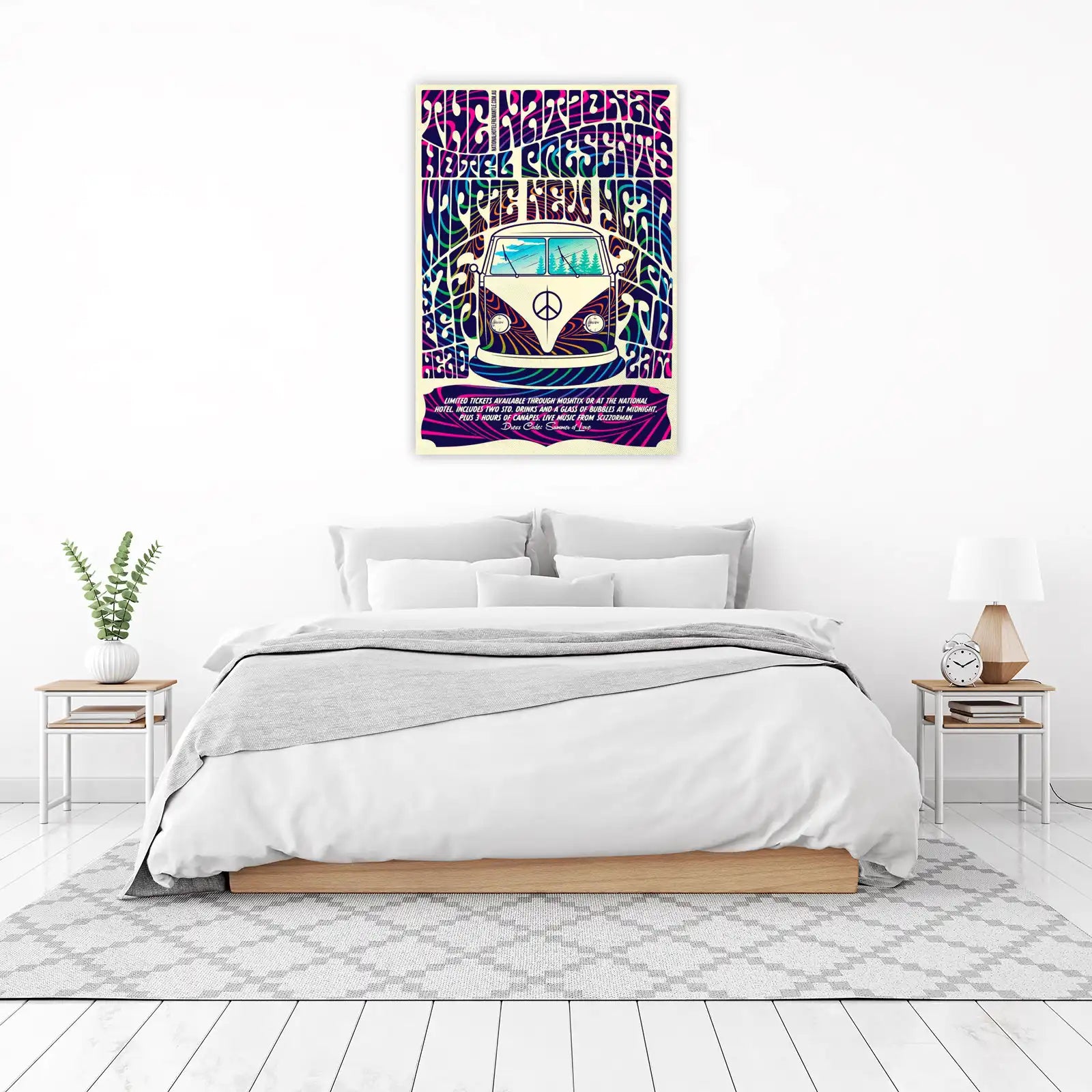 Psychedelic VW Van Trippy Art Wall Art