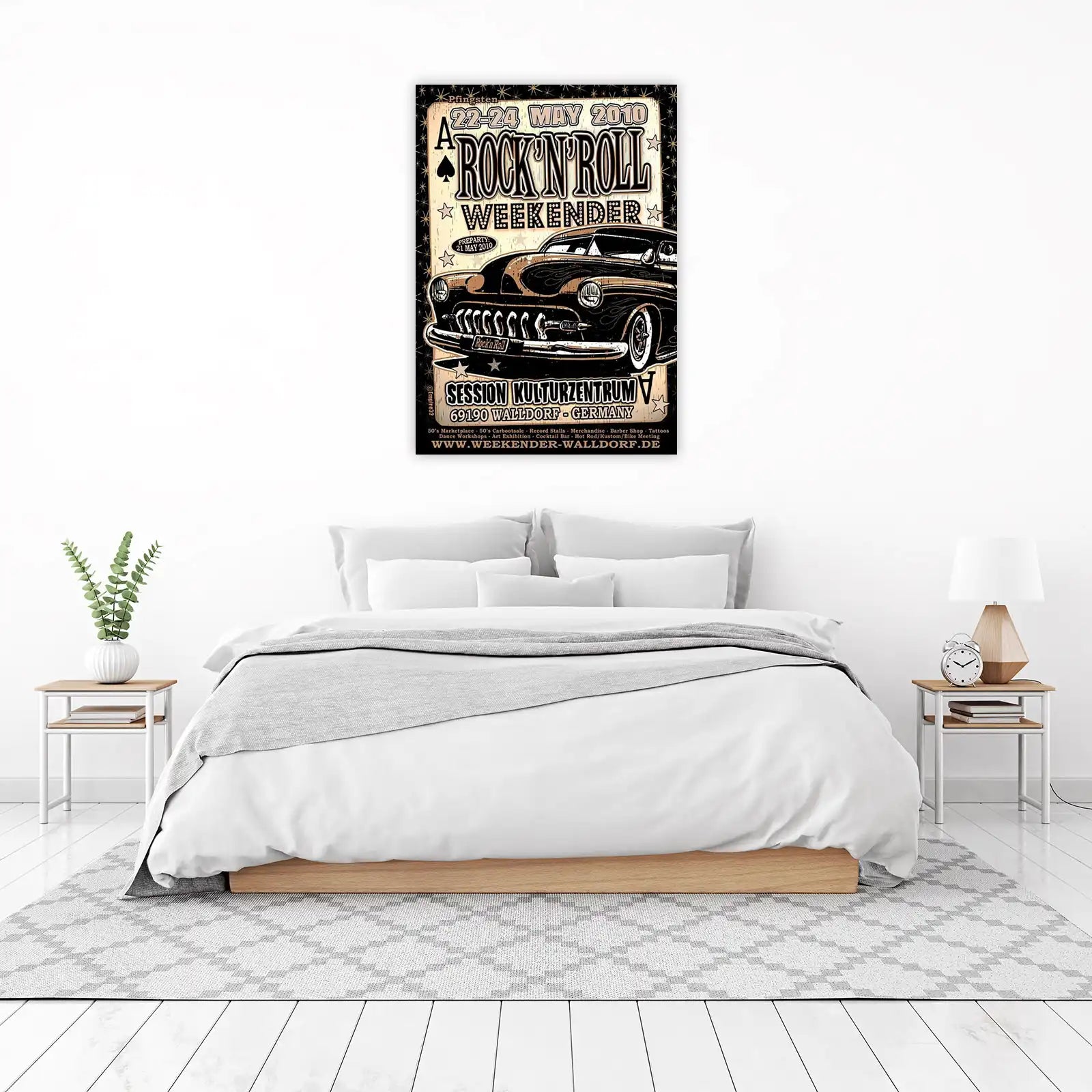 Vintage Rock N Roll Car Wall Art