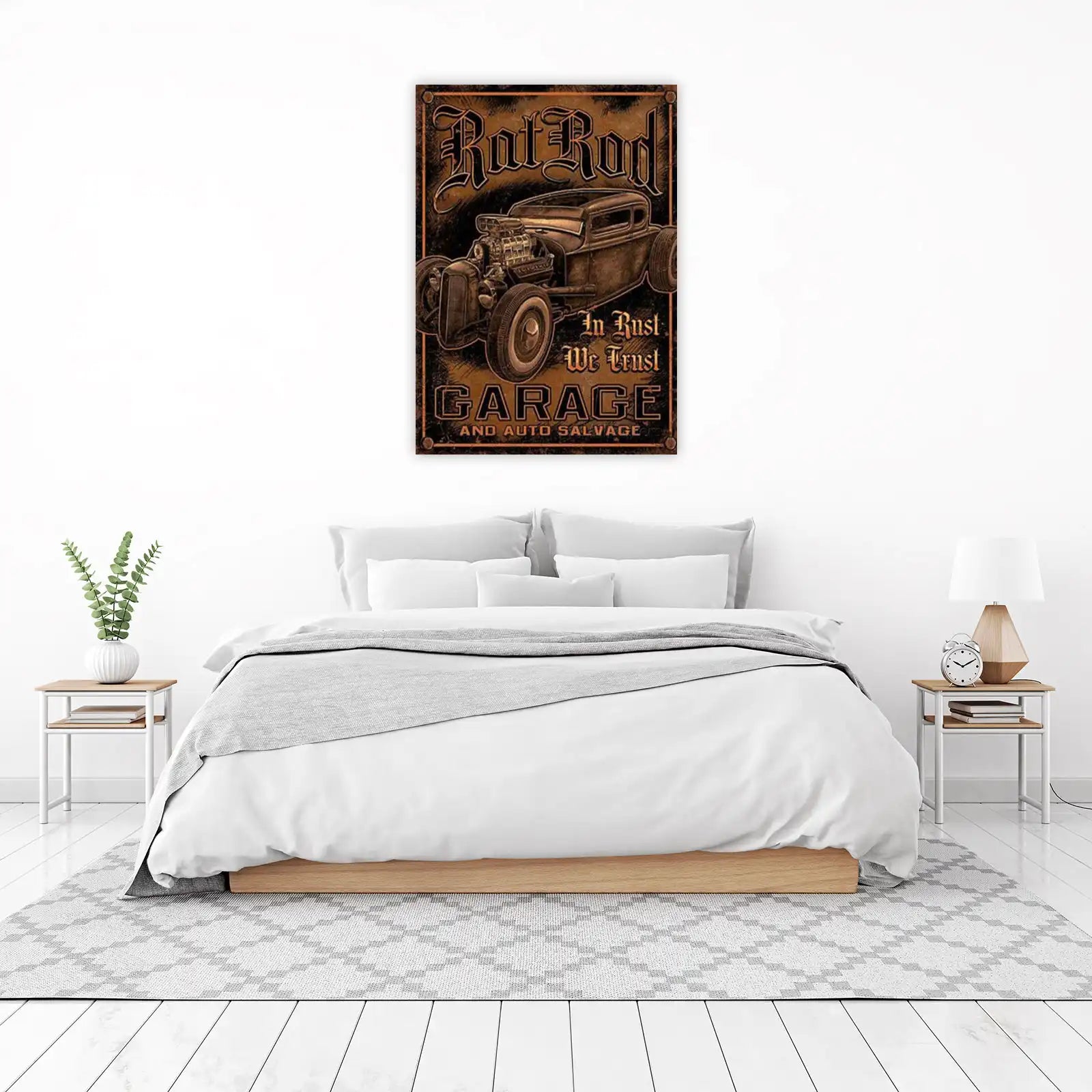 Rat Rod Garage Metal Wall Art