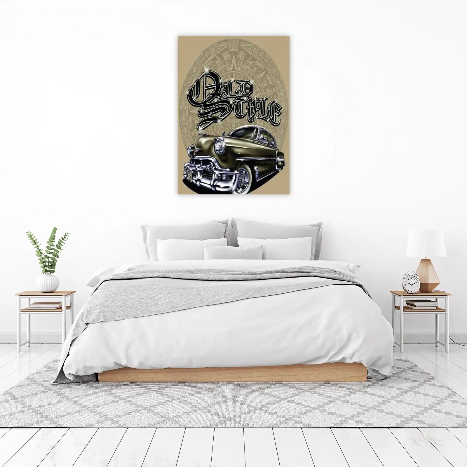 Classic Lowrider 'Old Style' Chrome Wall Art