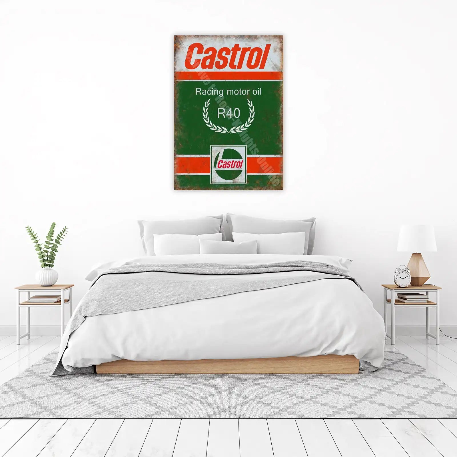 Vintage Castrol R40 Racing Motor Oil Wall Art