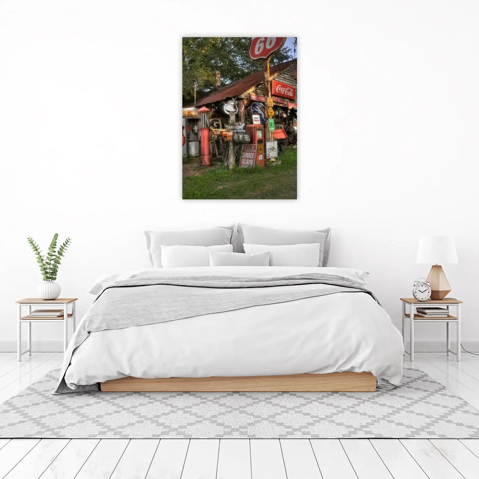 Vintage Gas Station Route 66 Wall Art