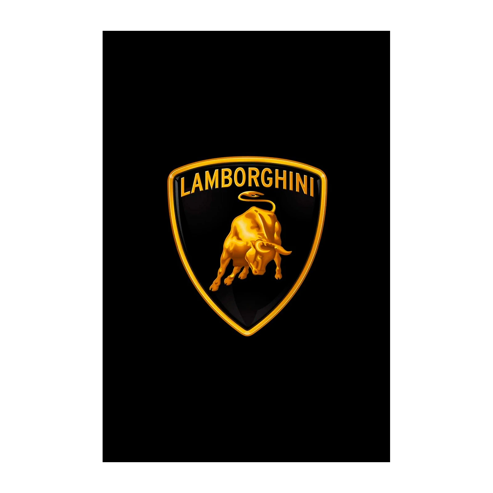 Lamborghini Shield Gold Bull Wall Art