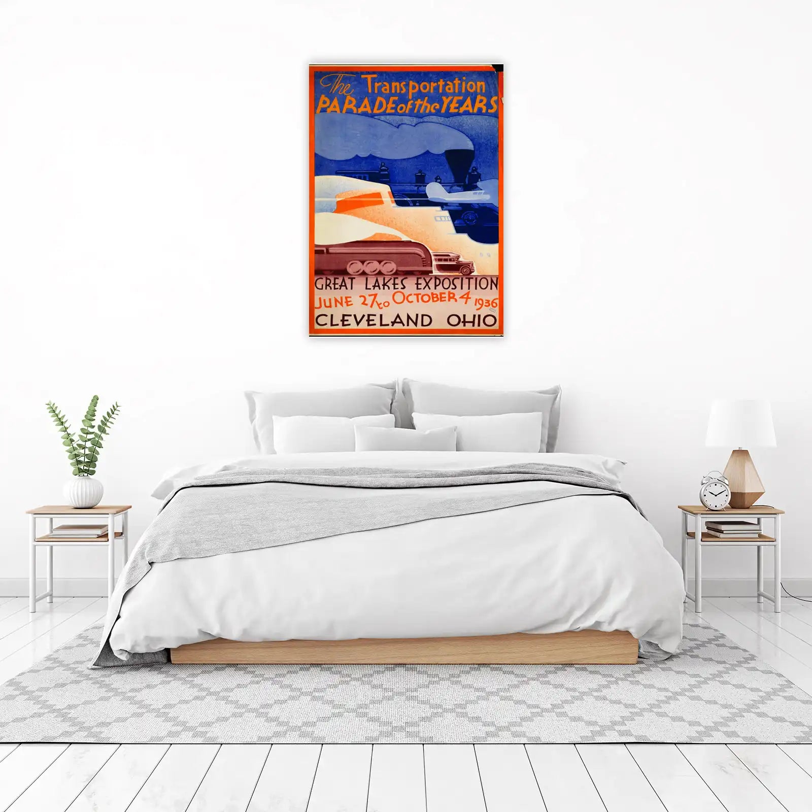 Vintage Transportation Parade Art Wall Art