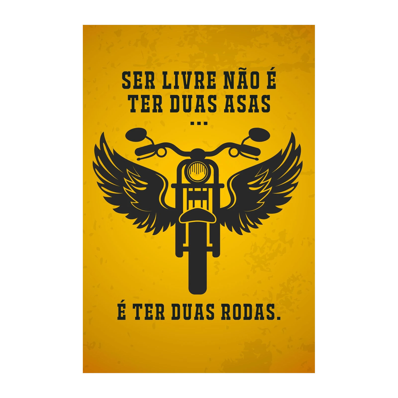Winged Motorcycle Motivational Quote Wall Art