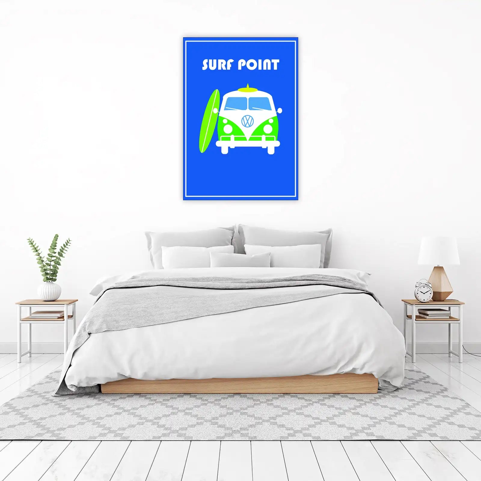 Retro Surf Van & Wave Wall Art