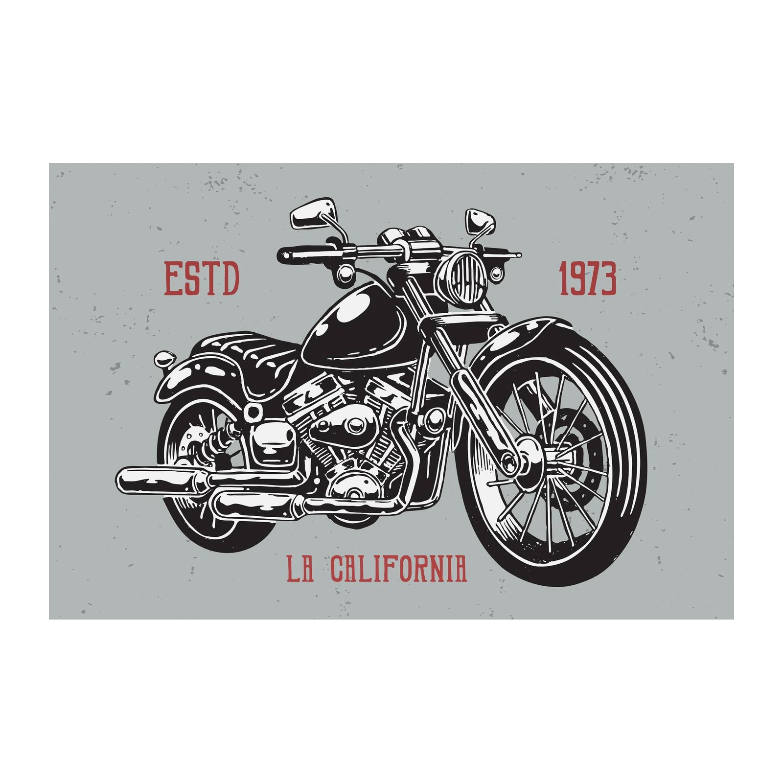 Classic Chopper Motorcycle Vintage Style Wall Art