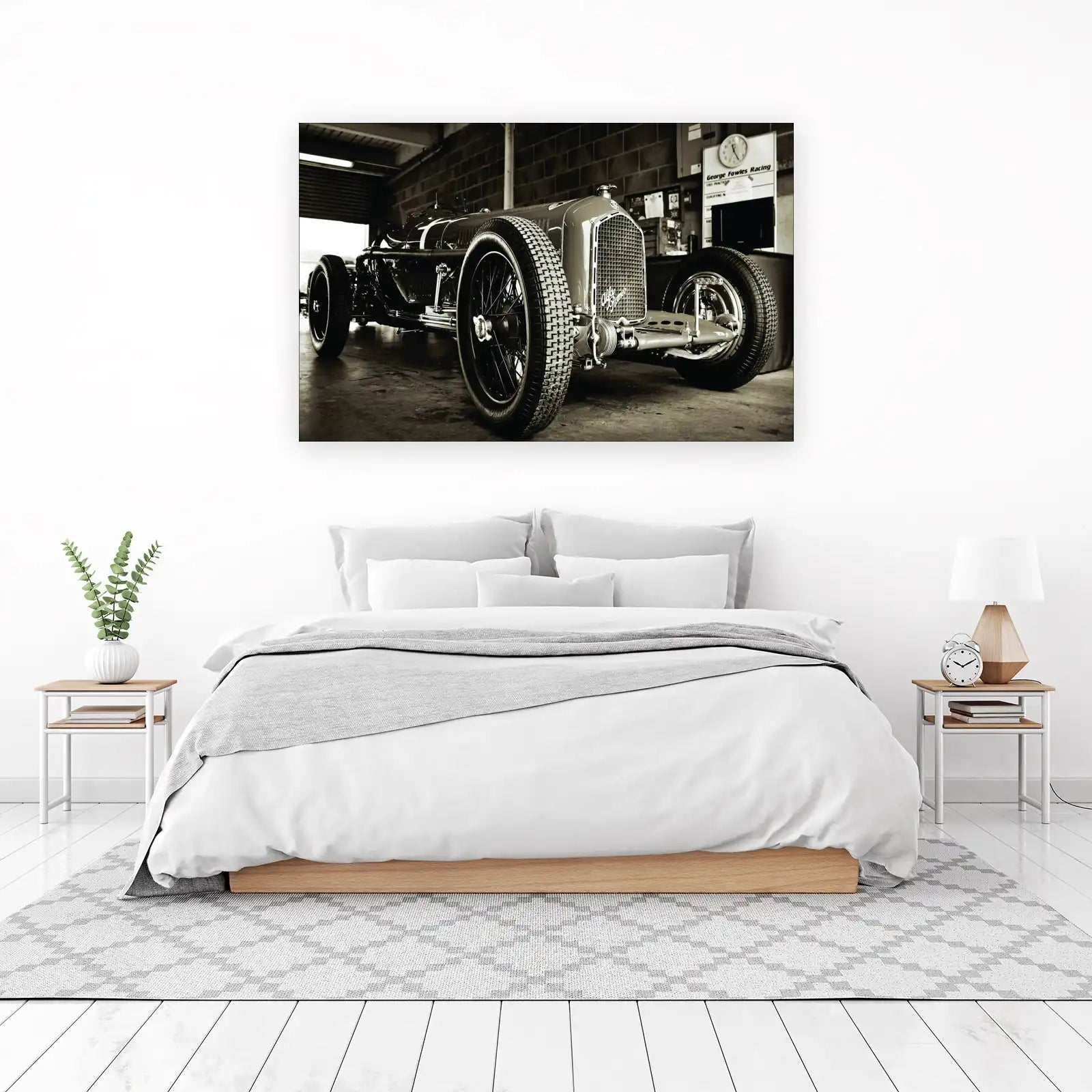 Vintage Alfa Romeo Racing Car Wall Art