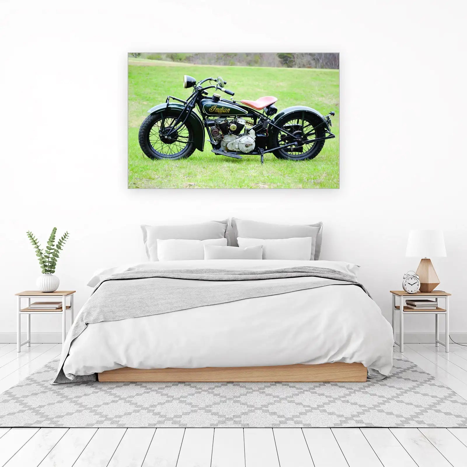 Vintage Indian Scout Motorcycle Wall Art